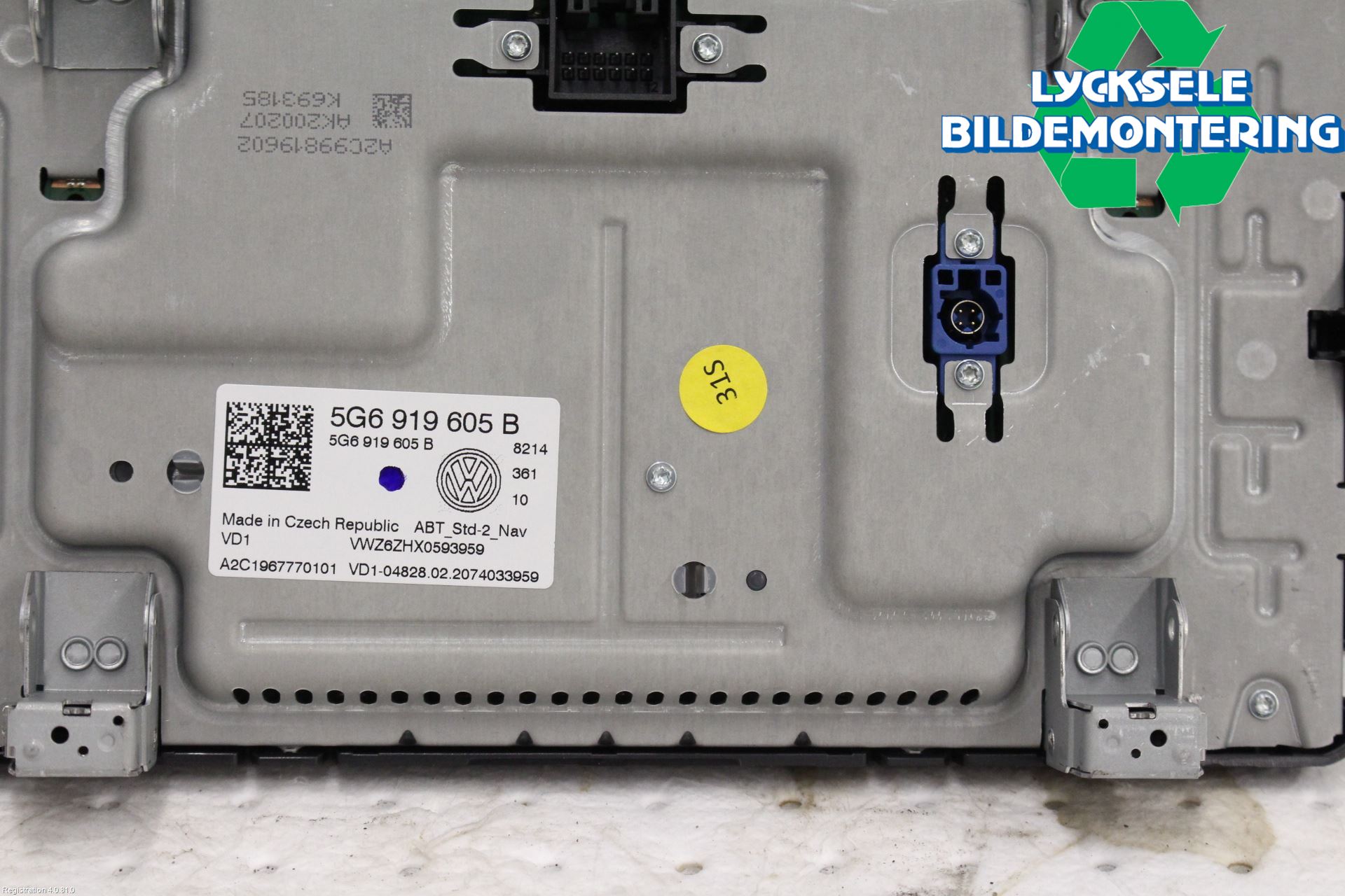 Volkswagen VW PASSAT 15-19 Multifunktionsdisplay