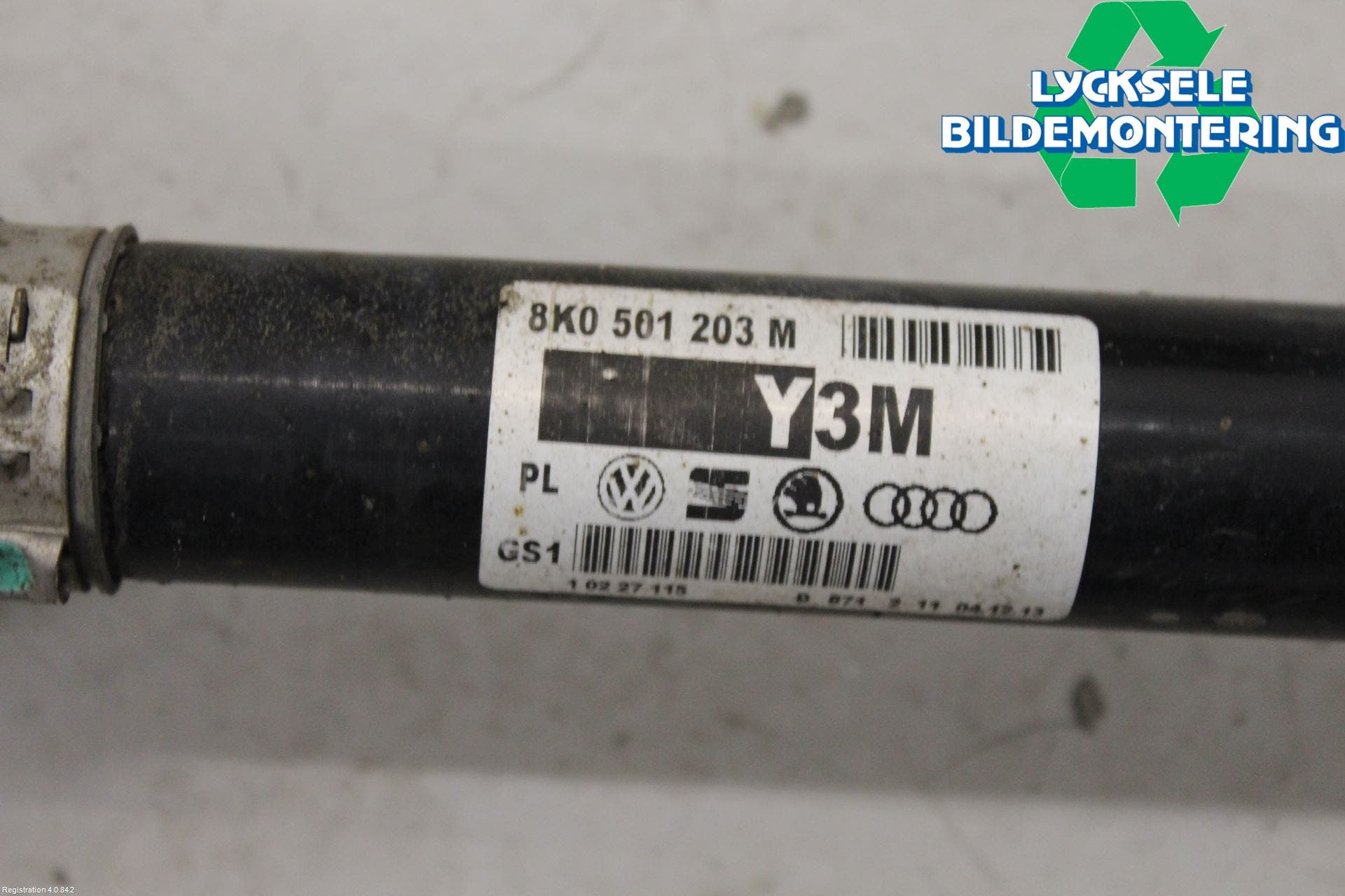 Audi A4 12-15 Drivaxel Bak Höger