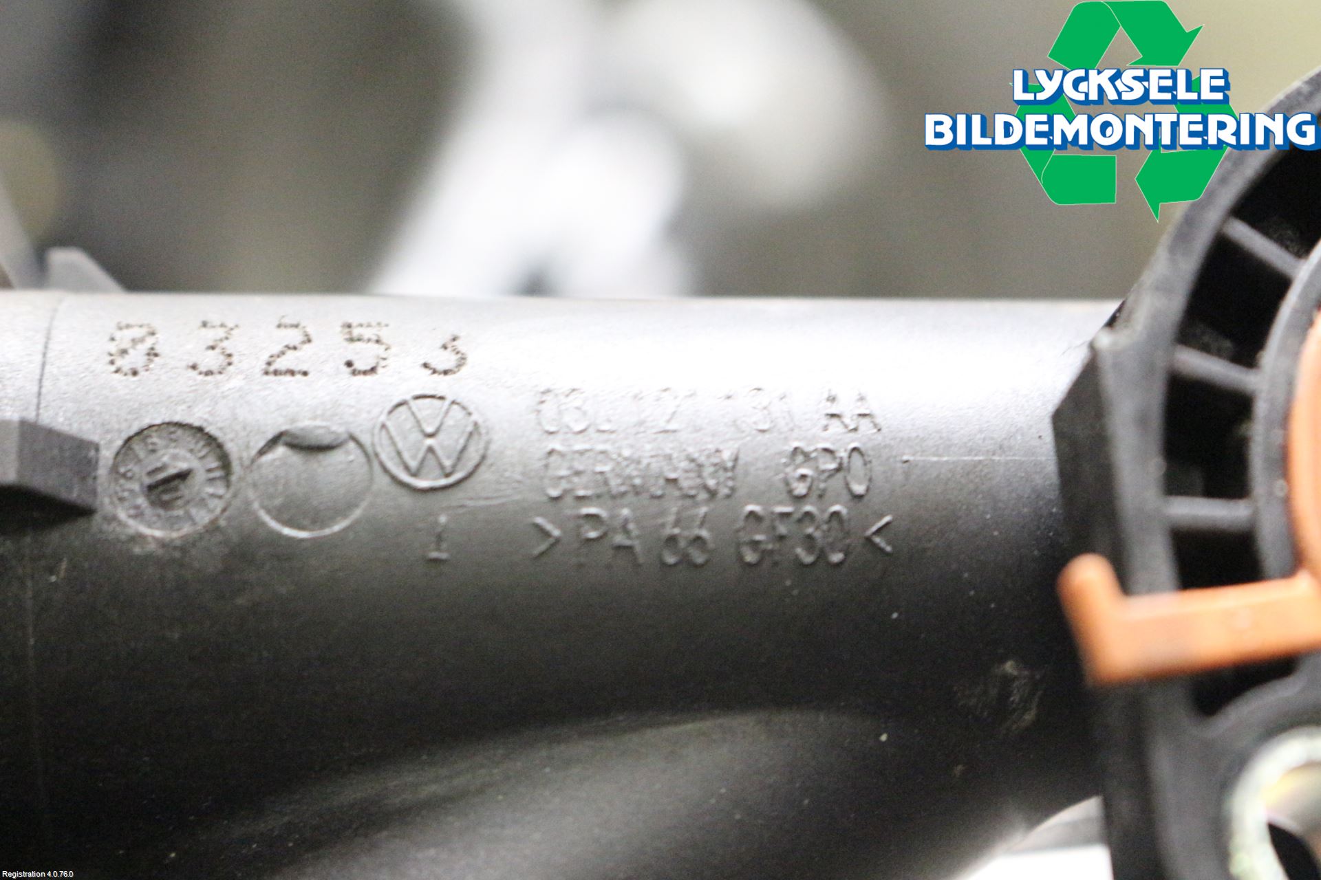 Volkswagen VW GOLF VI 09-13 Kylarslang Fördelningsrör