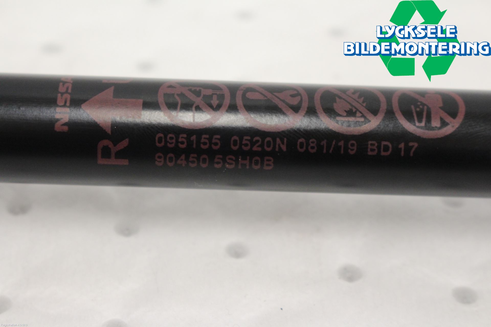 Nissan LEAF 18- Gasfjäder Baklucka