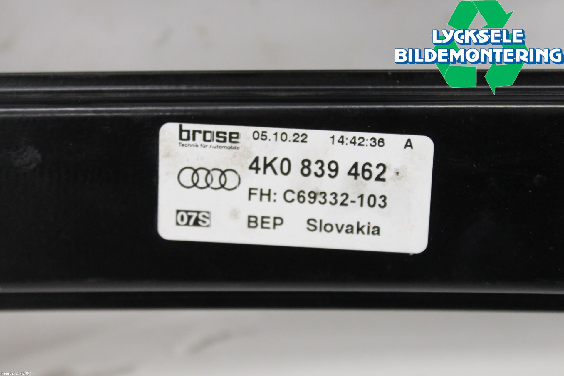 Audi A6/S6 E-TRON 24- Fönsterhissmekanism