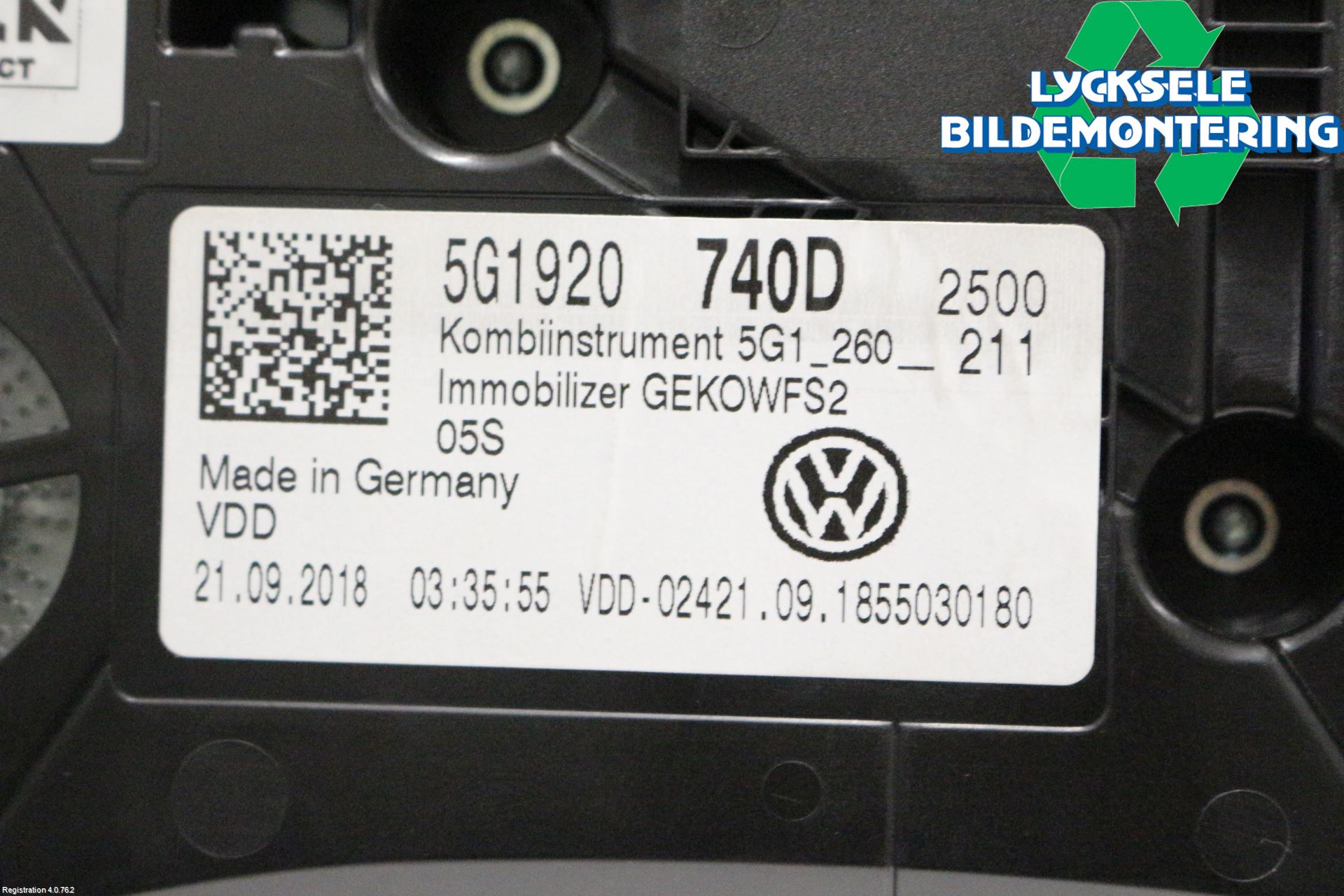 Volkswagen VW GOLF / E-GOLF VII 13-20 Instrument Komb