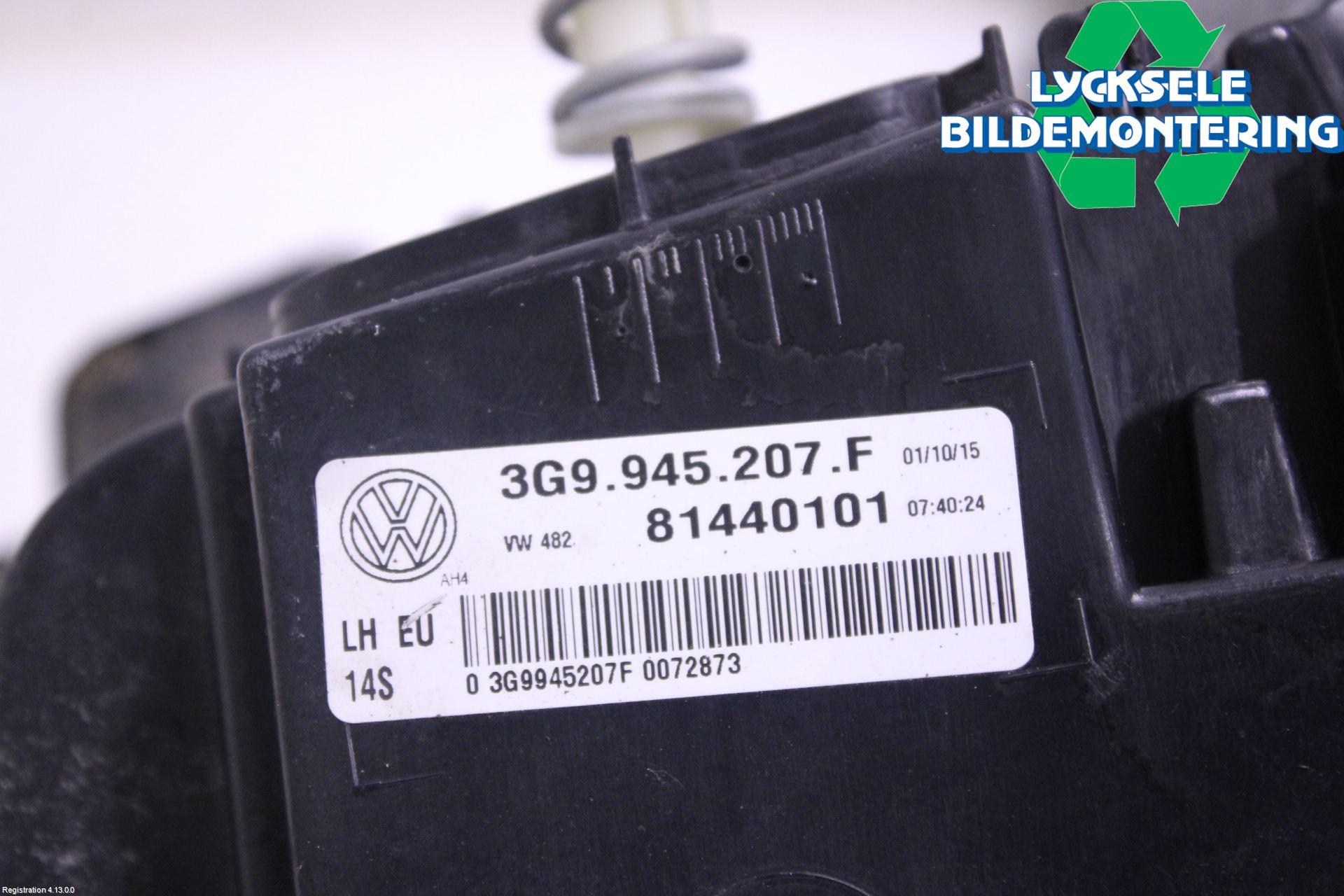 Volkswagen VW PASSAT 15-19 Bakljus Vänster