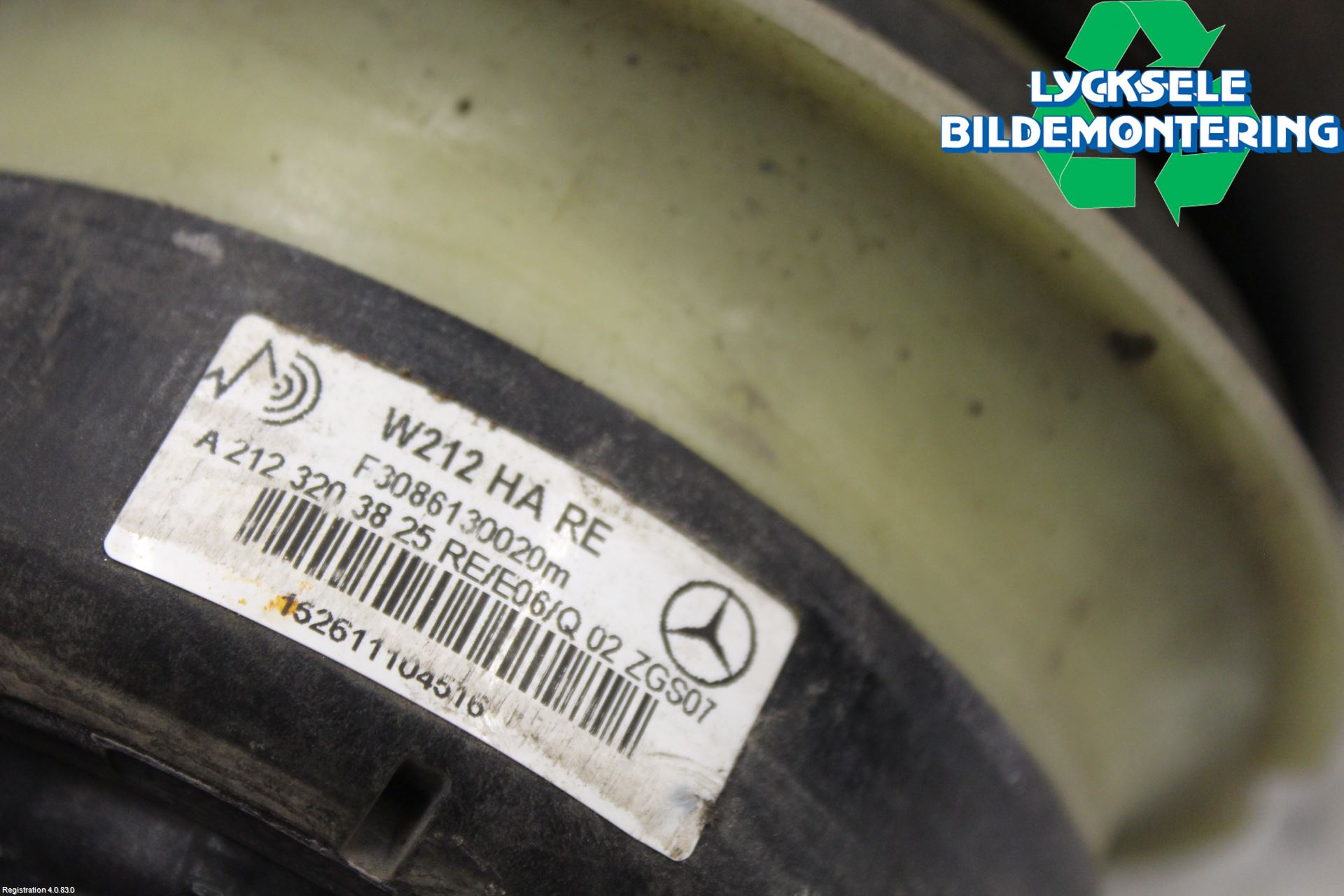 Mercedes-Benz MB E-KLASS (W212) 09-16 Nivå-Luftfjädring Bälg