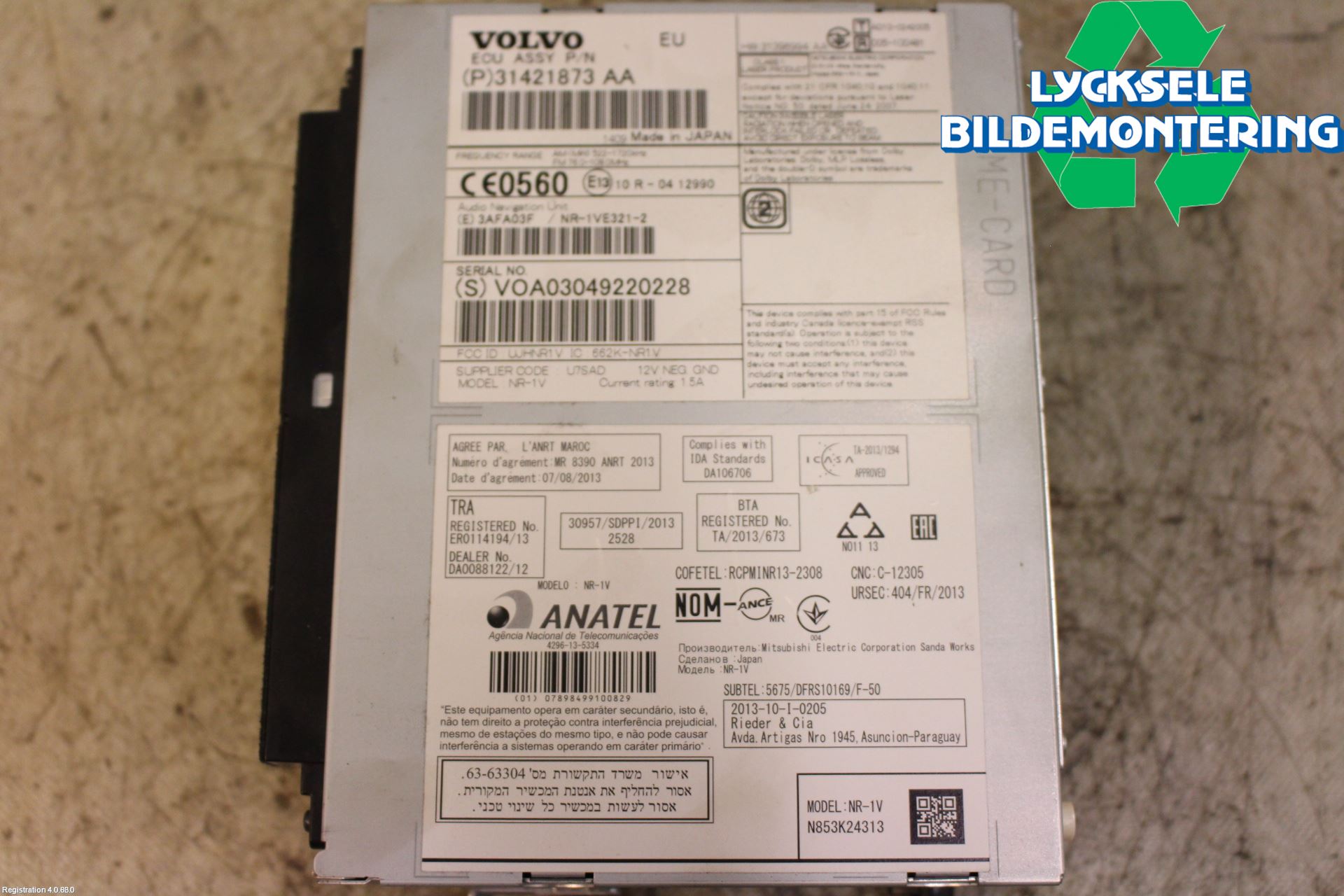 Volvo XC70 14-16 Cd Radio - Multimediapanel