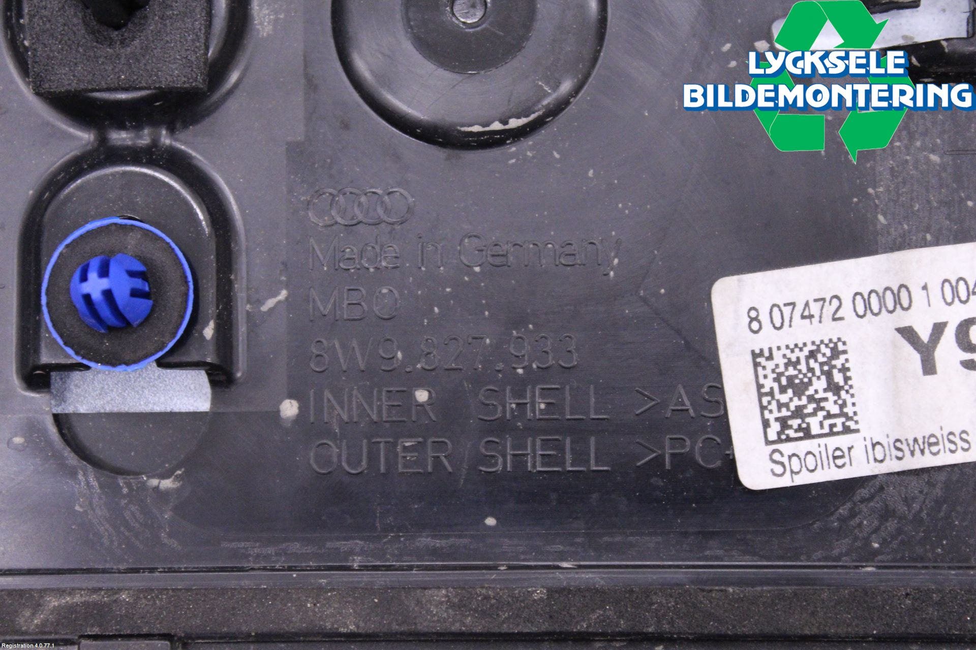 Audi A4/S4 B9 16-19 Spoiler Baklucka