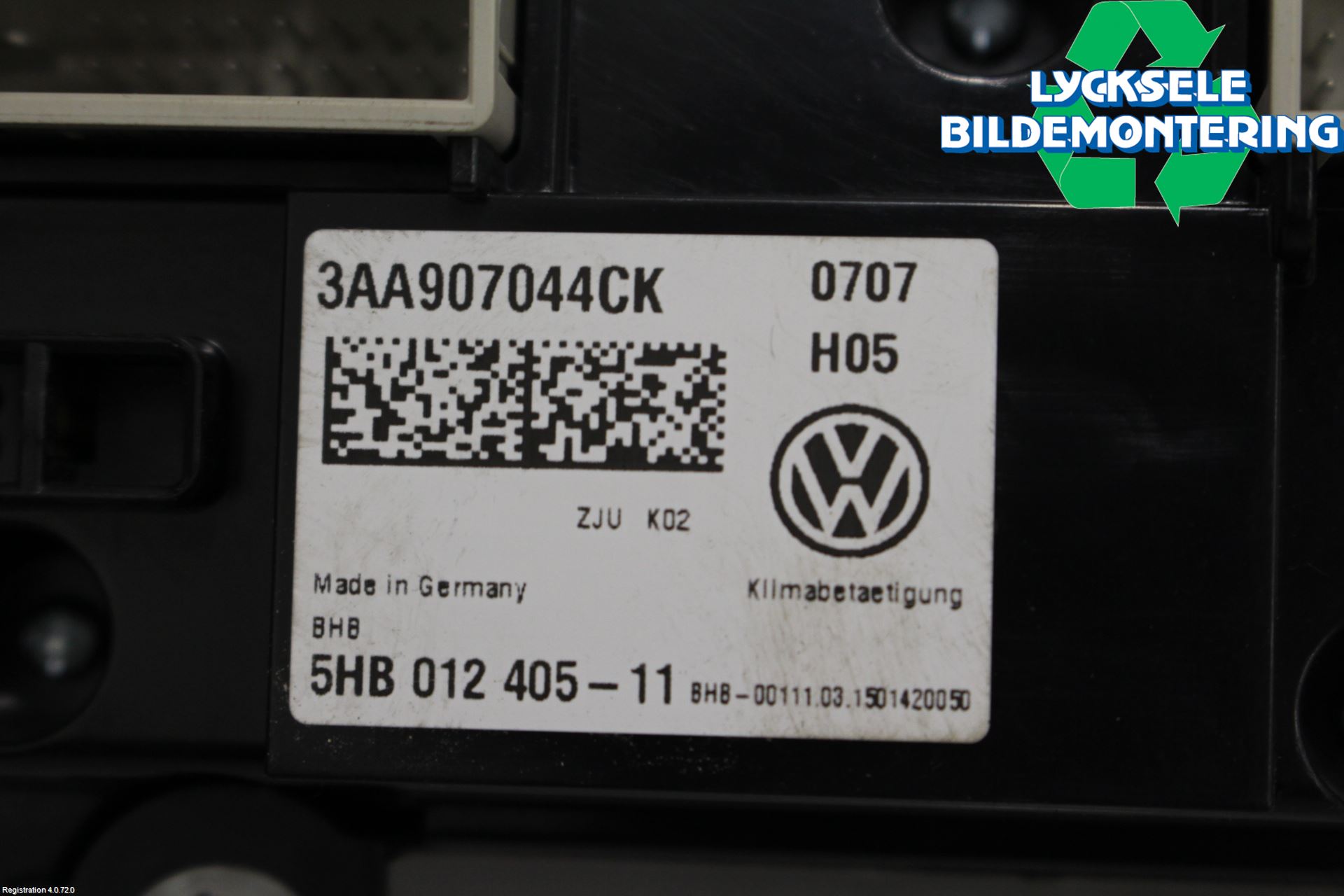 Volkswagen VW TOURAN 10-15 Ac Styrenhet Ac Manöveren