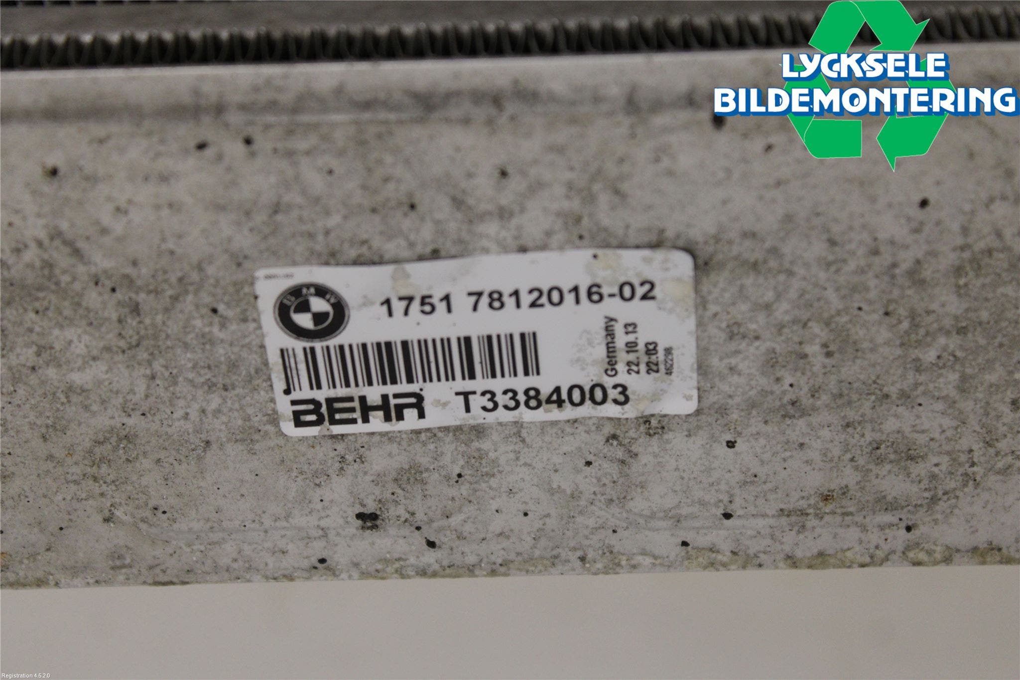 BMW 5 F10/F11/F18 09-17 Laddluft-Intercooler Kyl