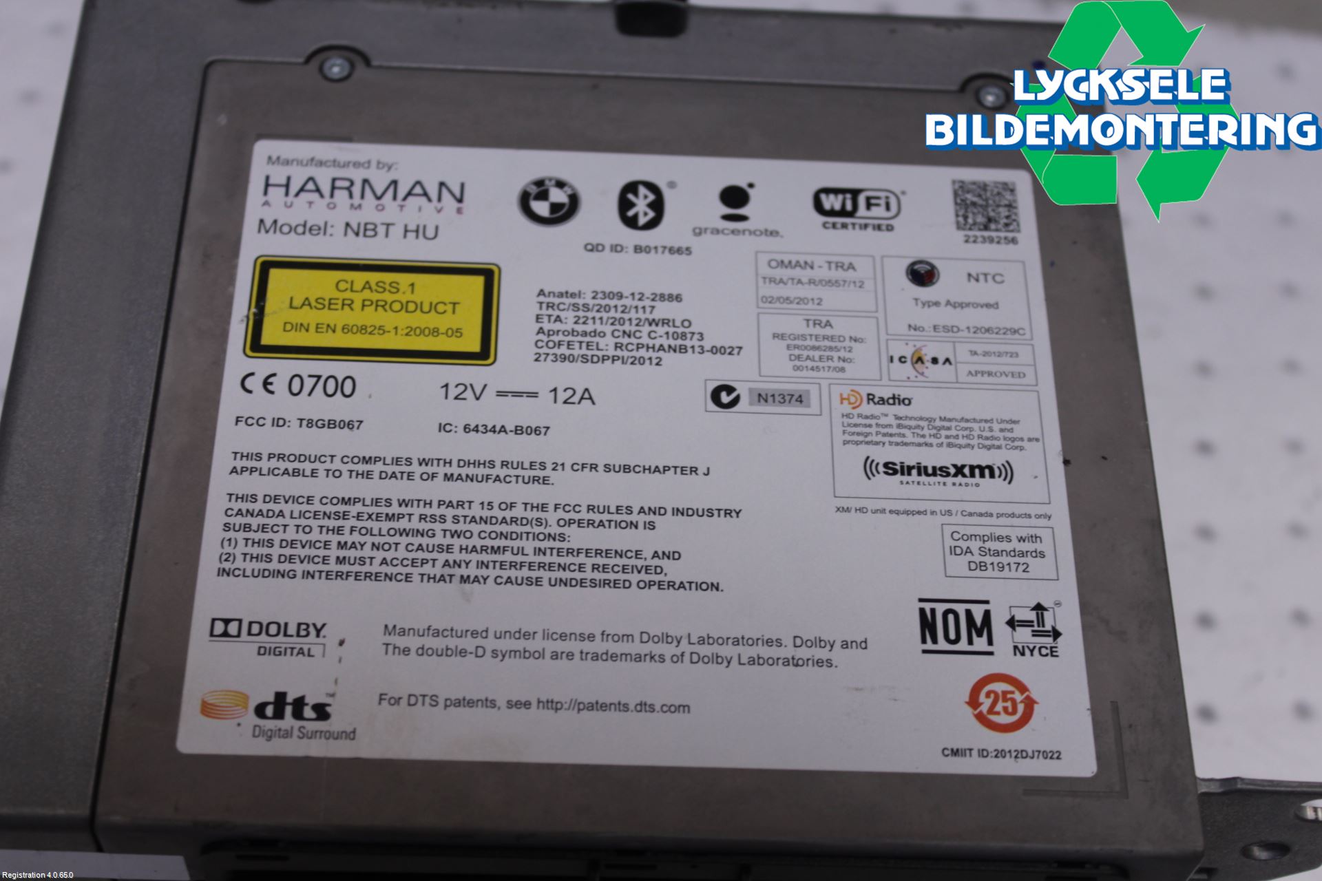 BMW X3 F25 10-17 Cd Radio - Multimediapanel