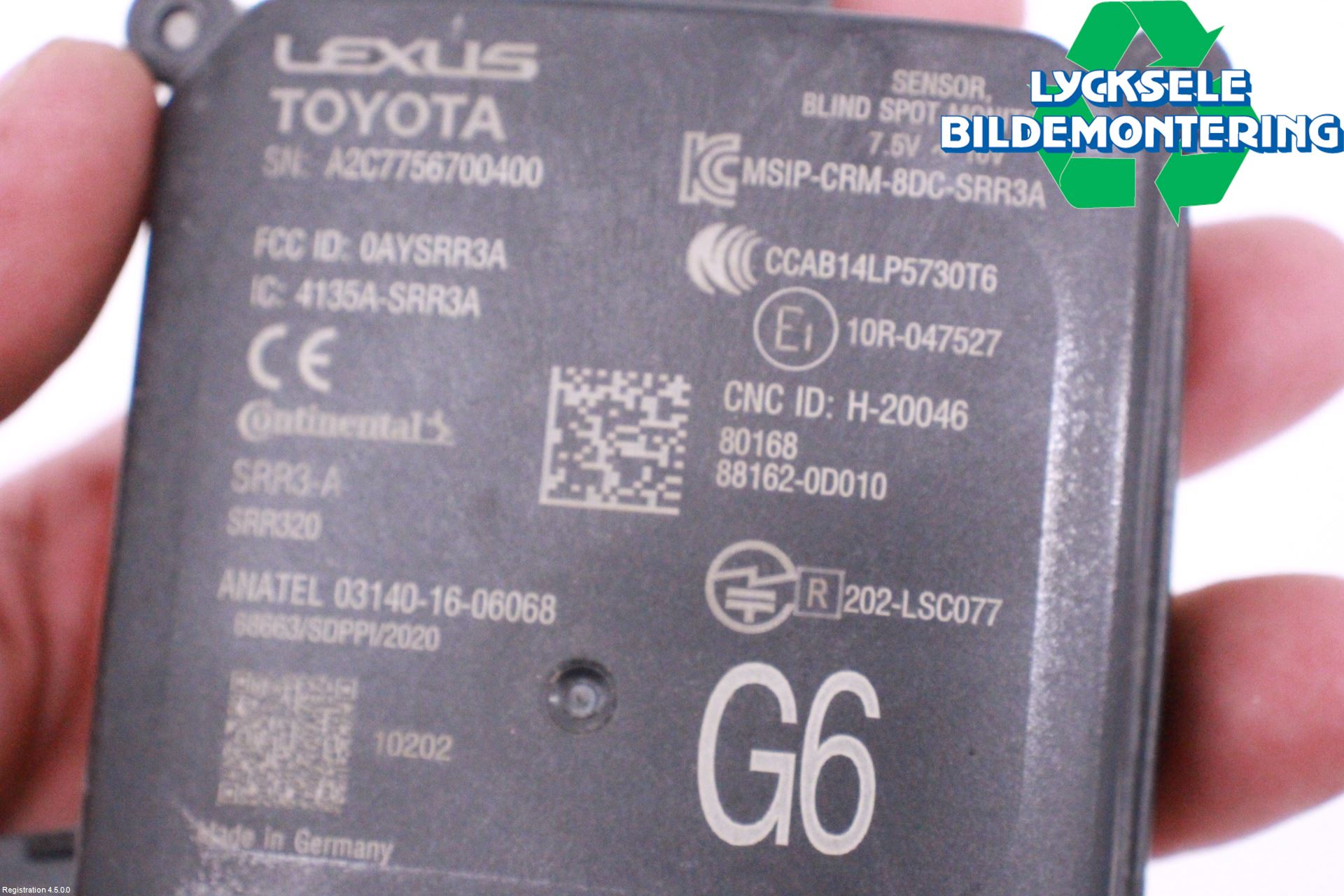 Toyota YARIS CROSS XP21 21- Sensor Aktivt Kollisionsskydd