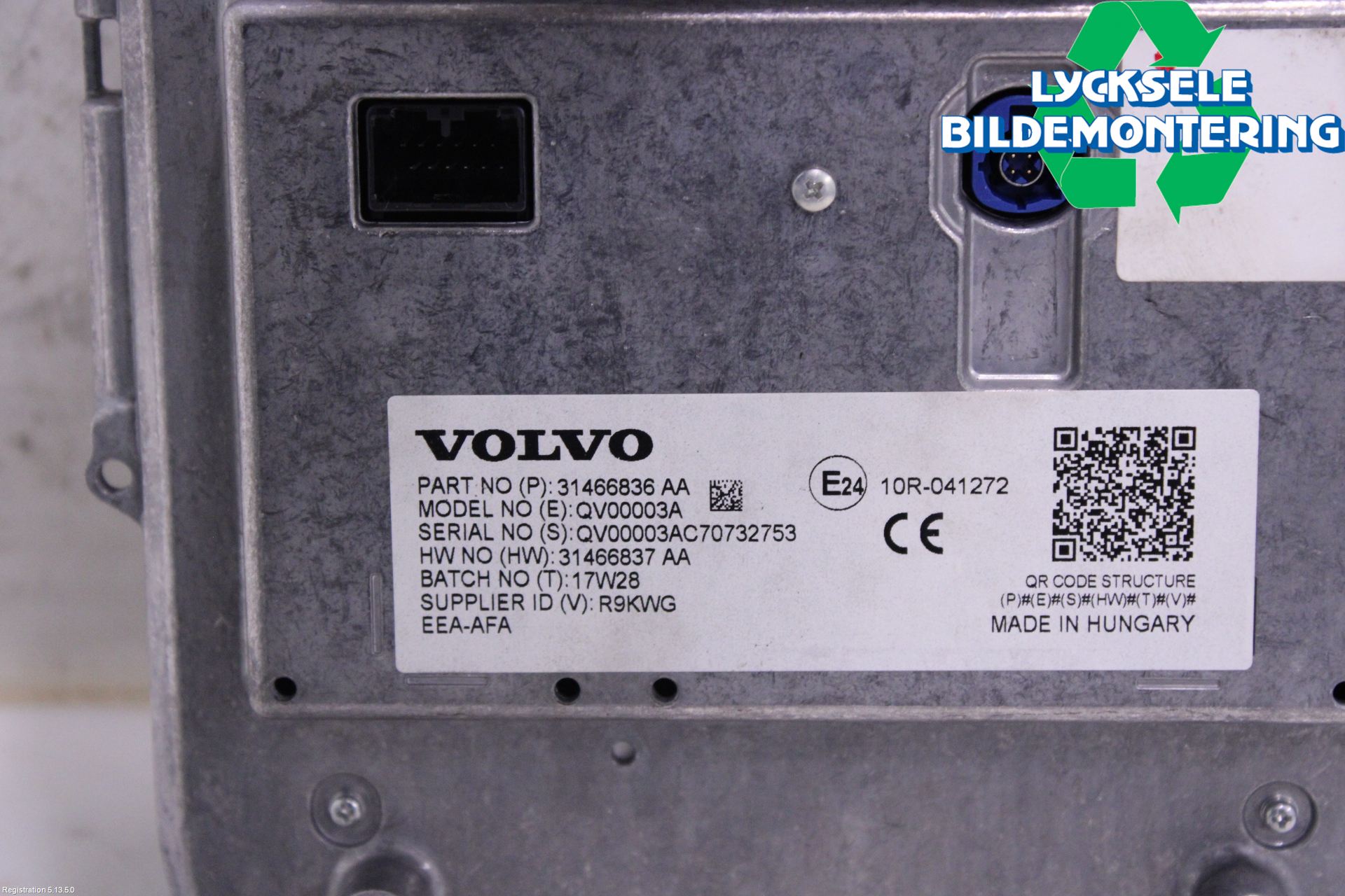 Volvo V90 17->> Multifunktionsdisplay