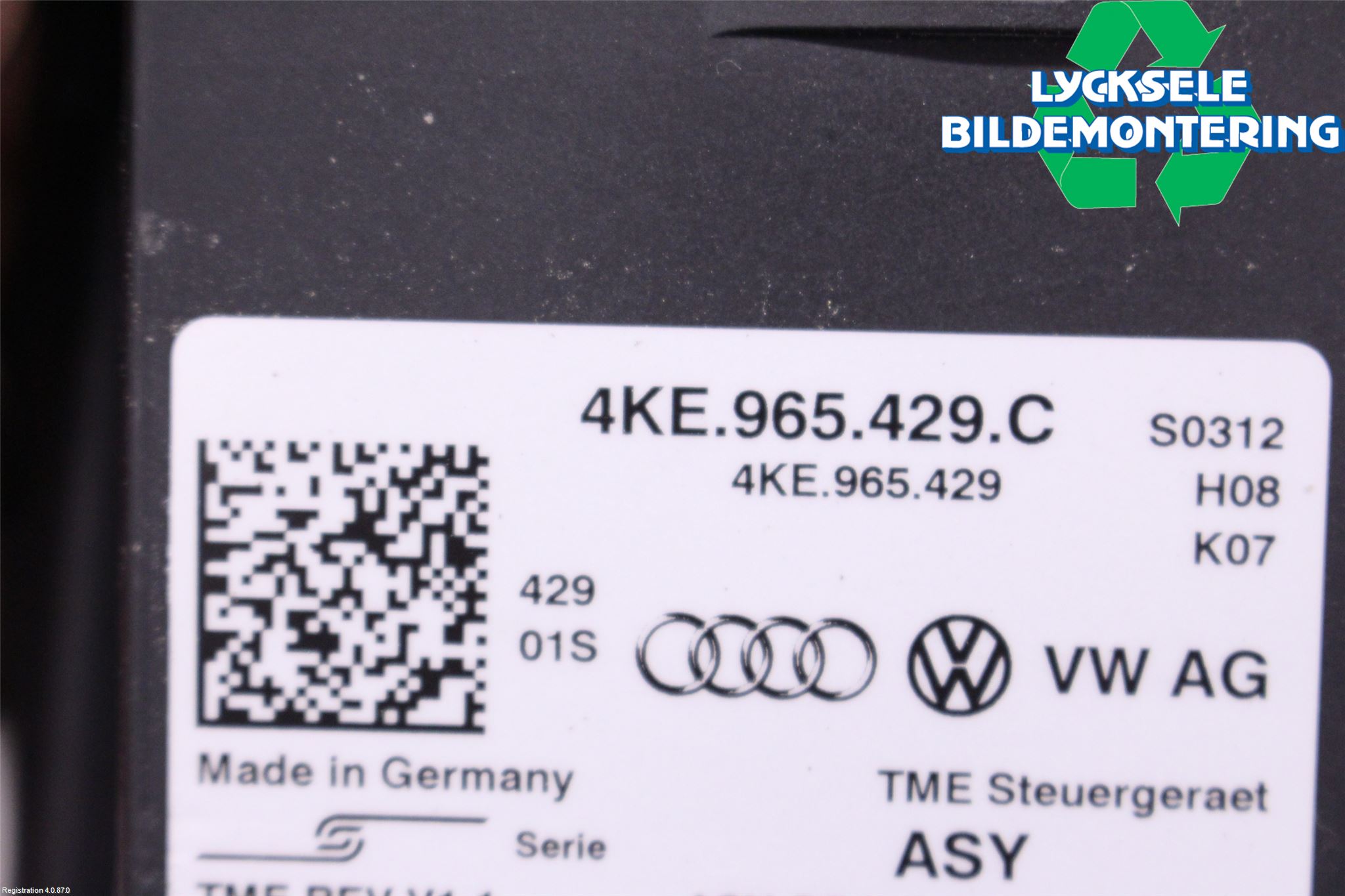 Audi E-TRON, S GE 19- Styrenhet Övrigt