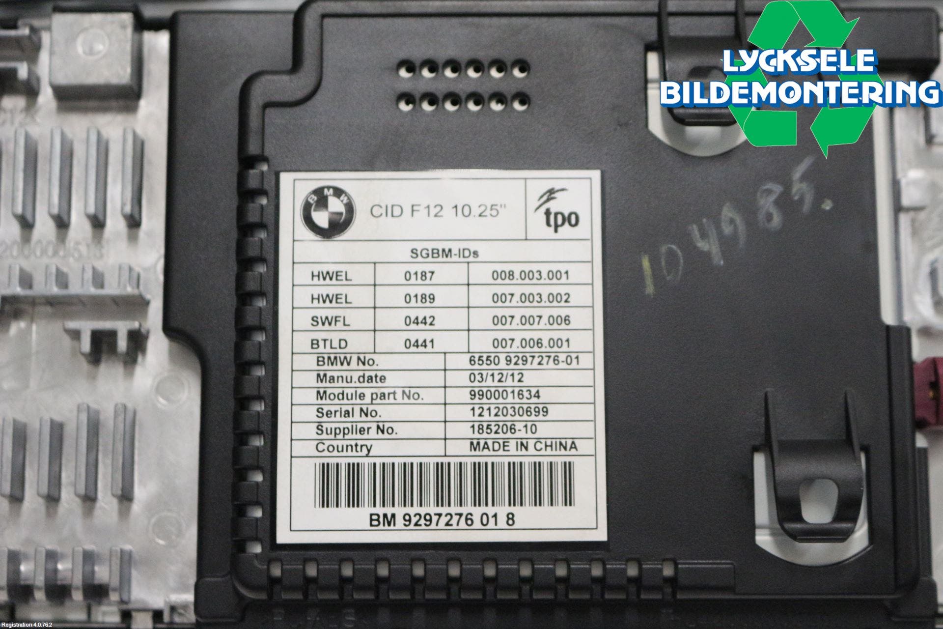 BMW 6 GRAN COUPÉ F06 12-19 Cd Radio - Multimediapanel