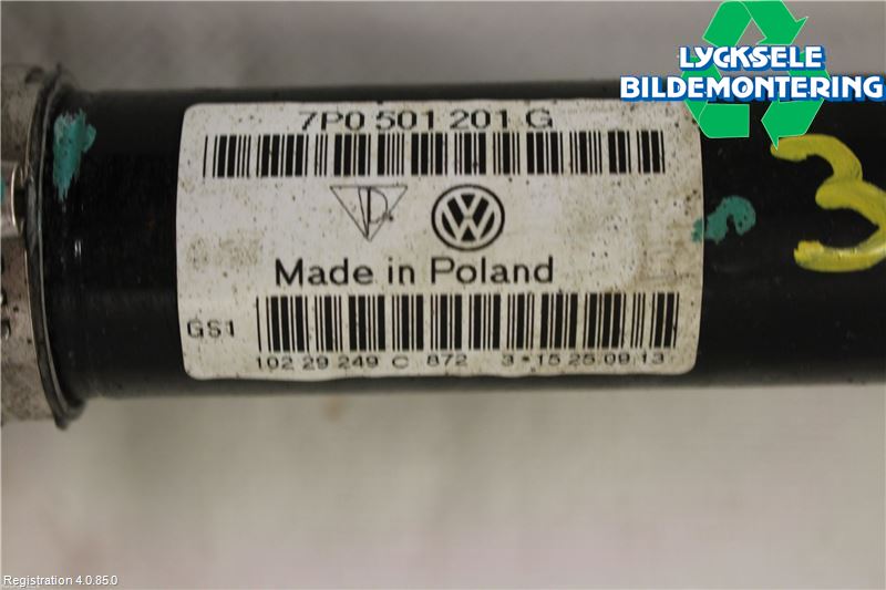 Volkswagen VW TOUAREG 7P 11-18 Drivaxel Bak Höger