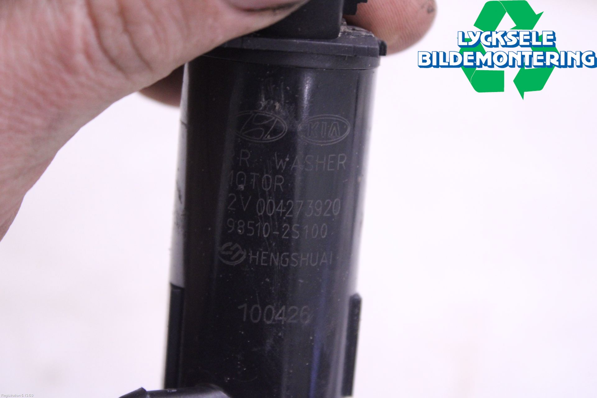Kia SPORTAGE (SL) 11-15 Spolarpump Baklucka
