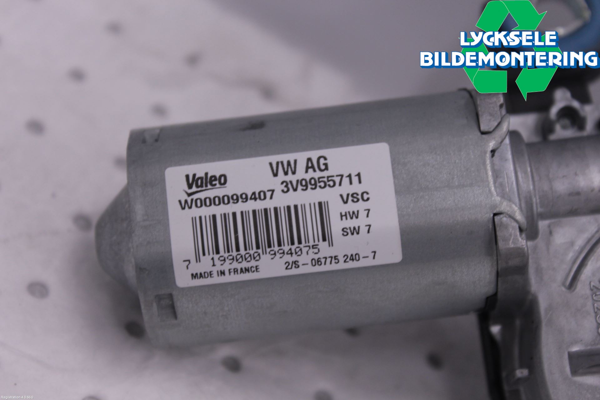 Skoda SUPERB 16-24 Torkarmotor Baklucka