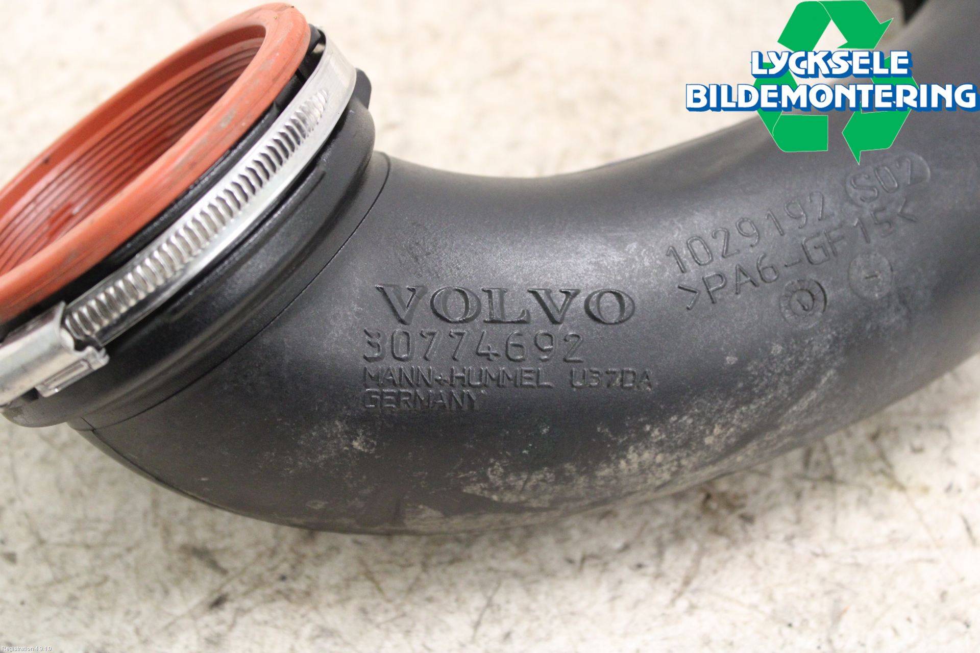 Volvo XC60 14-17 Injgummibälg-Slang