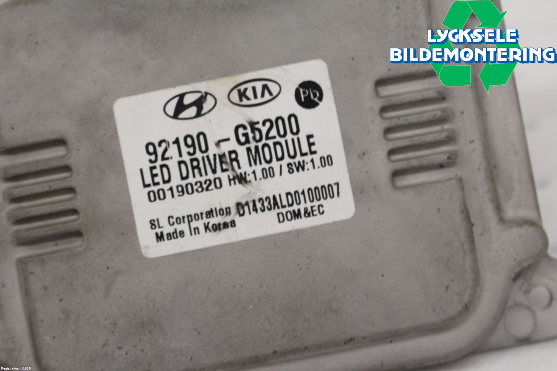 Kia NIRO (DE) 17-22 Styrenhet Strålkastare