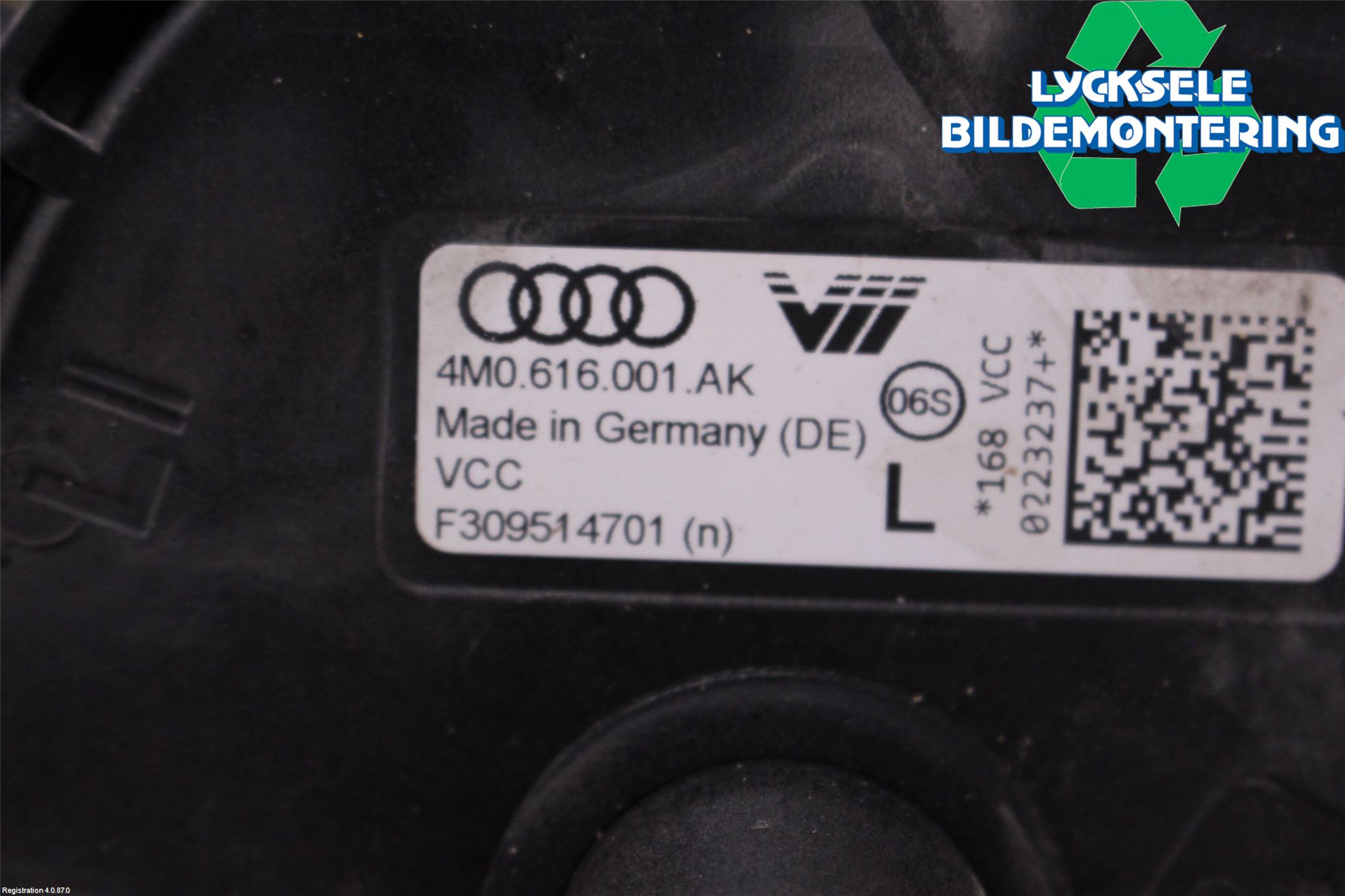 Audi E-TRON, S GE 19- Nivå-Luftfjädring Bälg