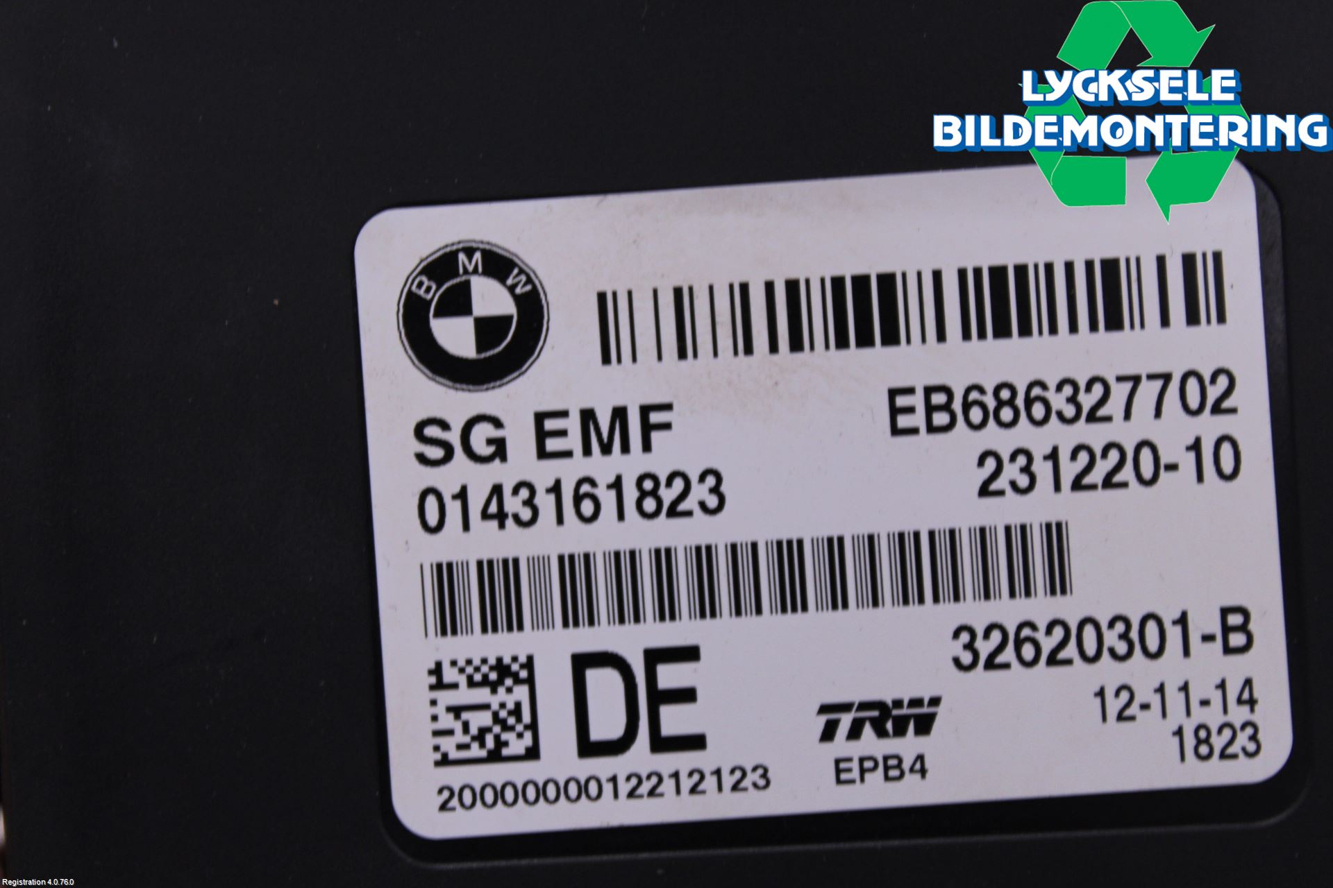 BMW 5 F10/F11/F18 09-17 Styrenhet Parkbroms Epb