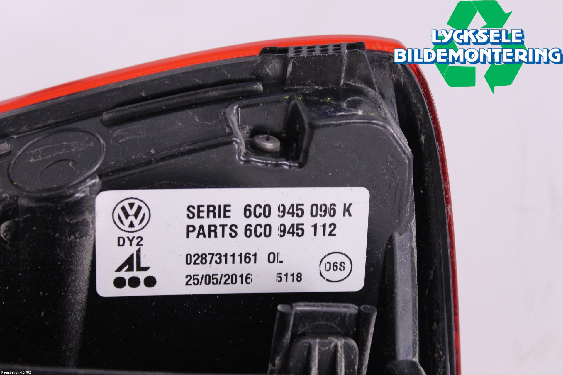 Volkswagen VW POLO 10-17 Bakljus Höger