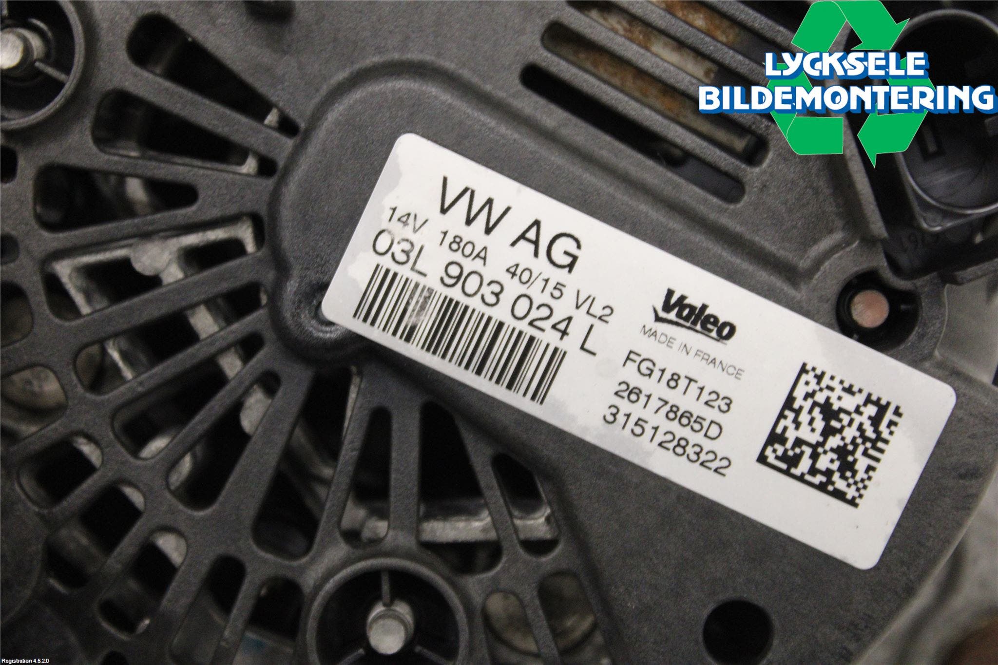 Volkswagen VW PASSAT 15-19 Generator