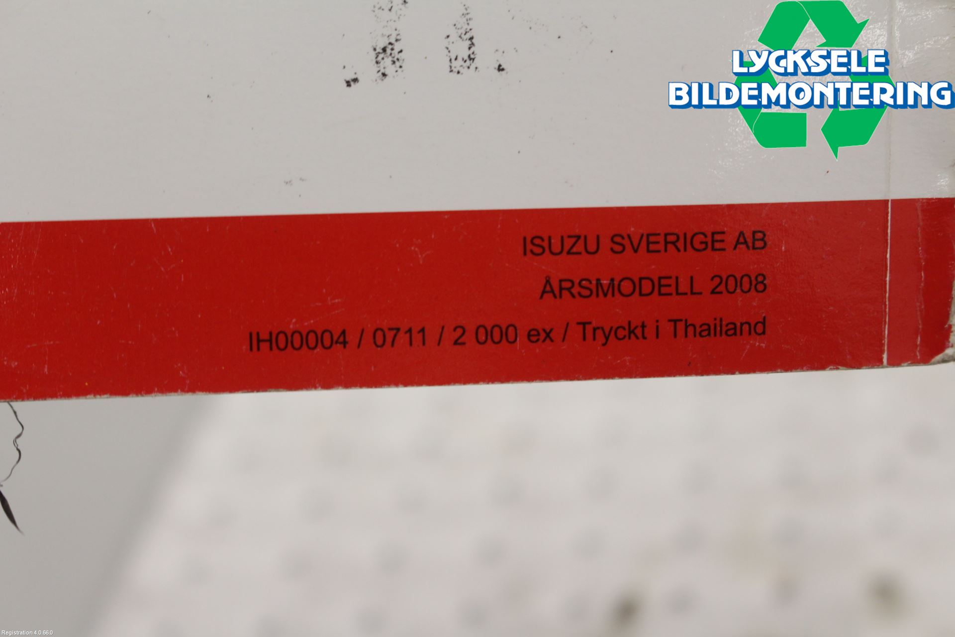 Isuzu D-MAX Instruktionsbok