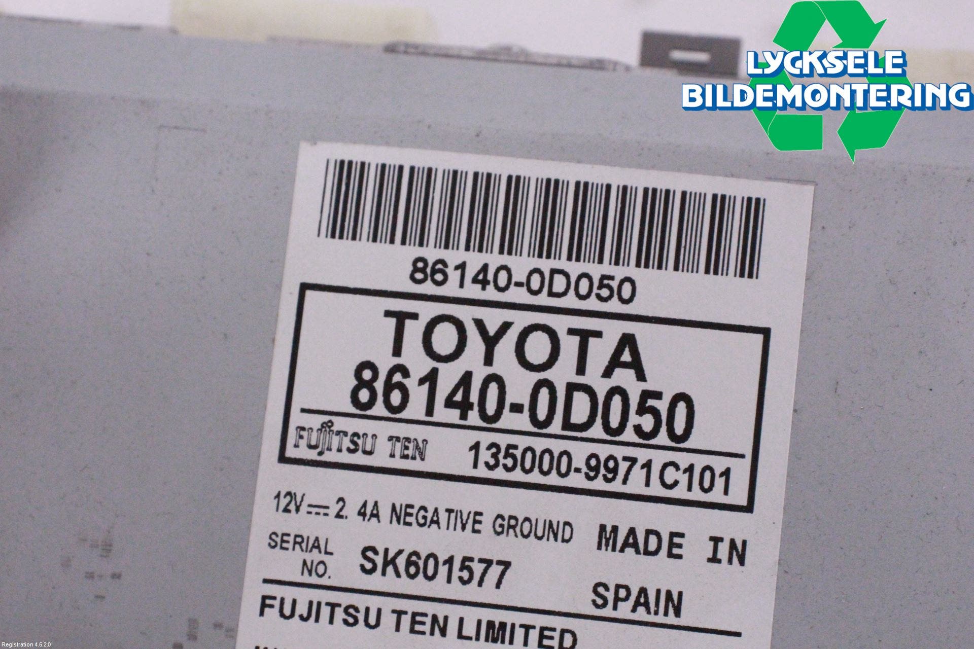 Toyota YARIS XP130 12-14 Cd Radio - Multimediapanel