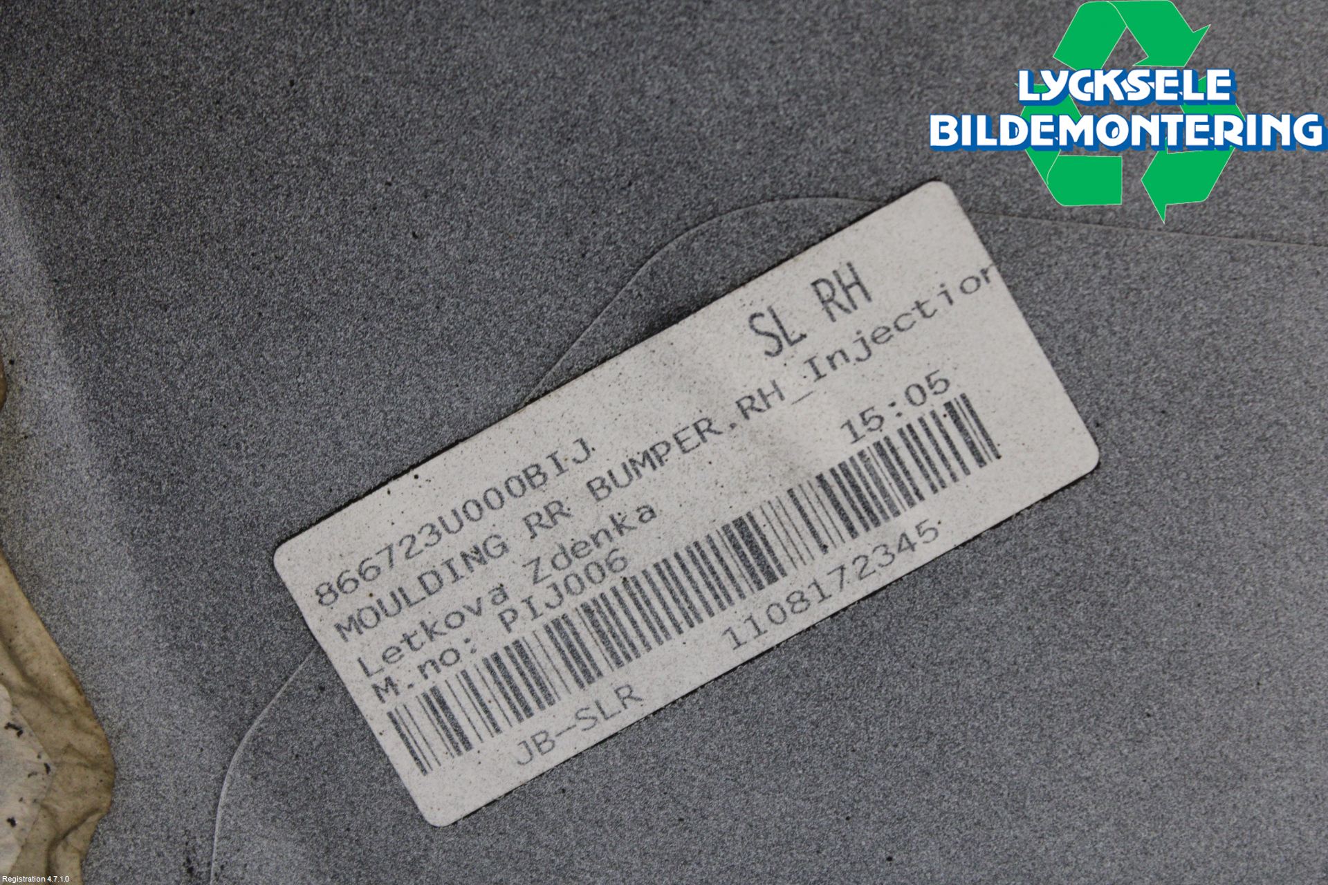 Kia SPORTAGE (SL) 11-15 Stötfångardel Bak Hö
