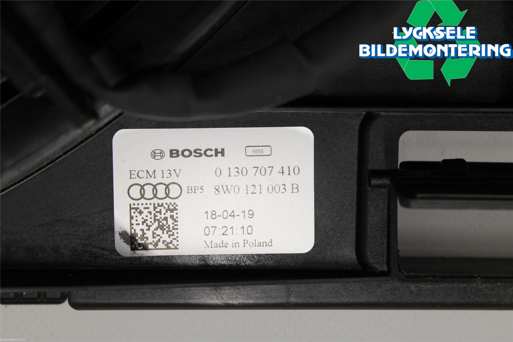 Audi A6 F2/C8 19- Kylfläkt El