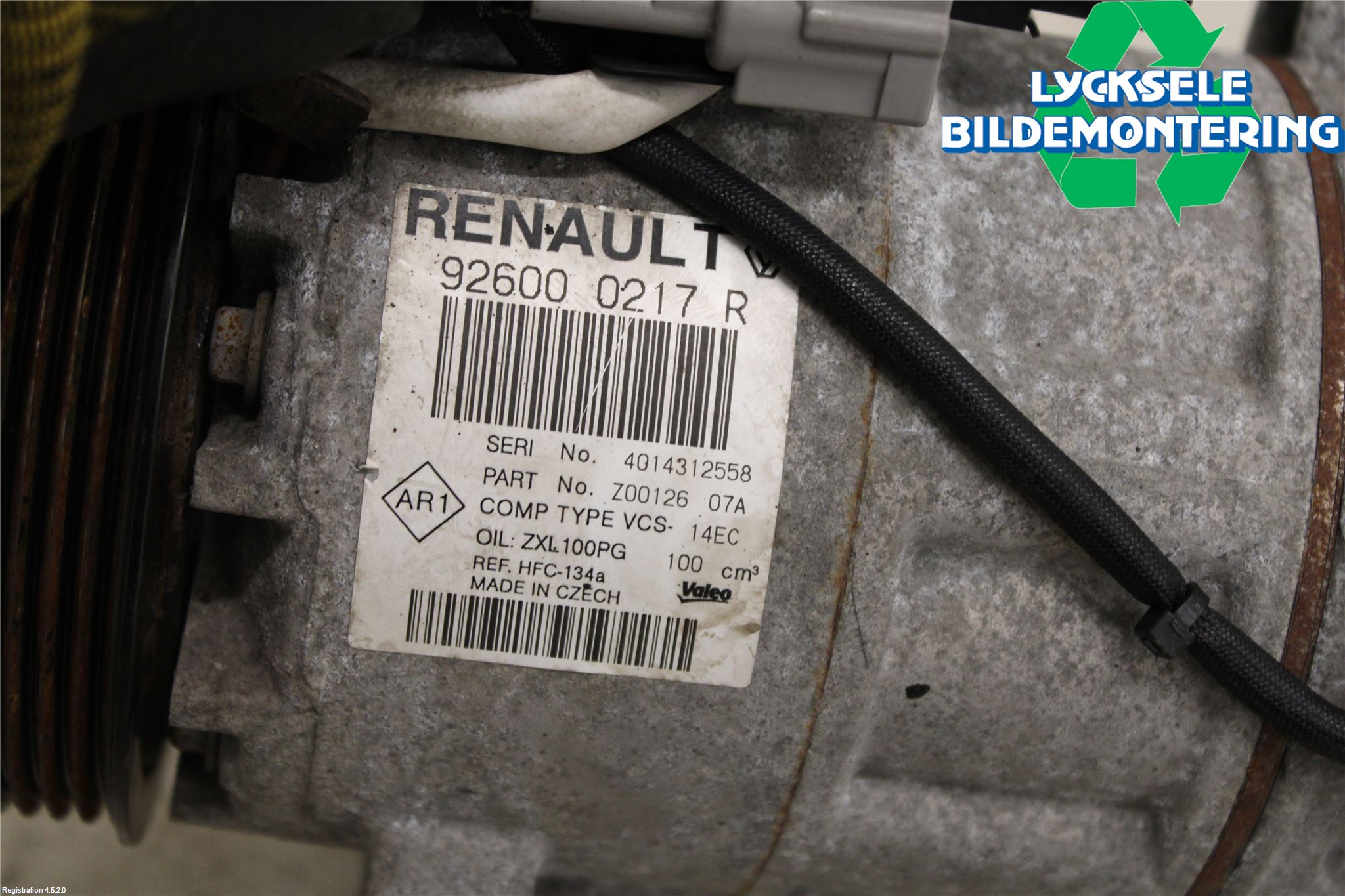 Renault CAPTUR 13-19 Ac Kompressor