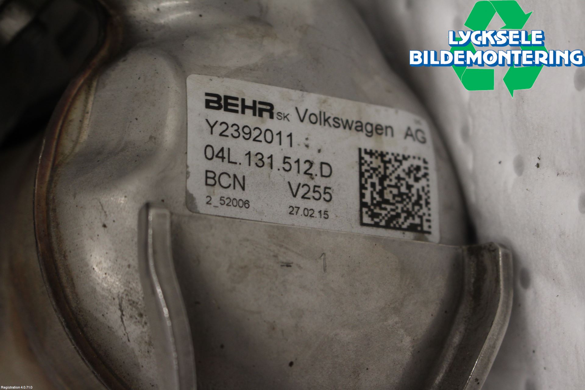 Volkswagen VW PASSAT 15-19 Avgaskylare