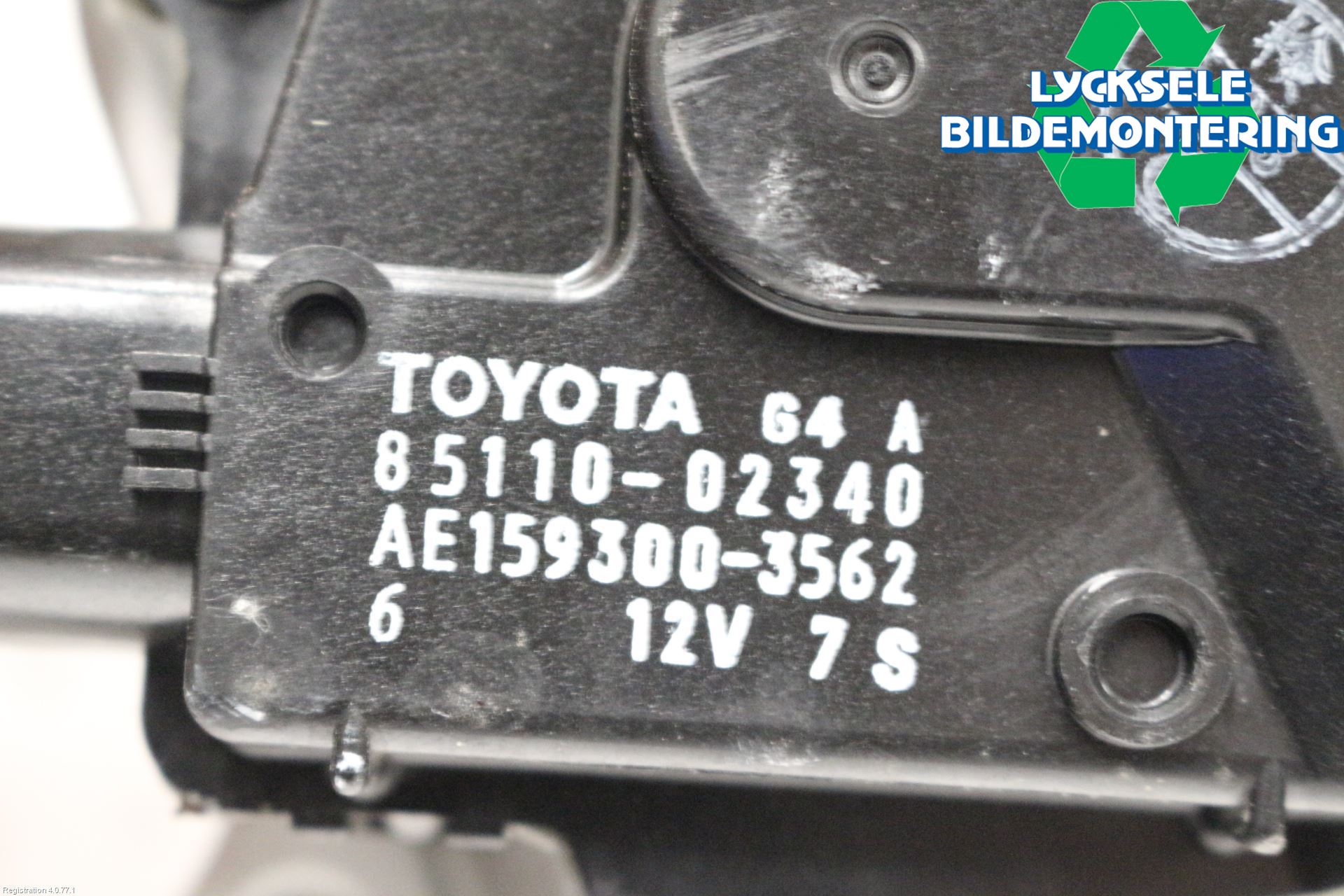 Toyota AURIS 13-19 Torkarmekanism Vindruta
