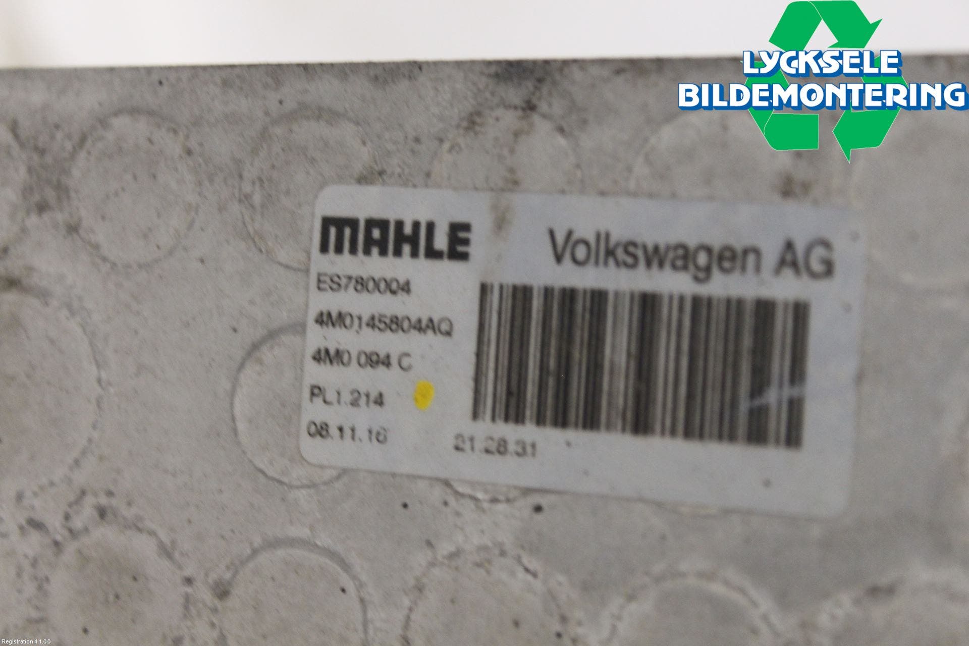 Audi Q7/SQ7 Laddluft-Intercooler Kyl