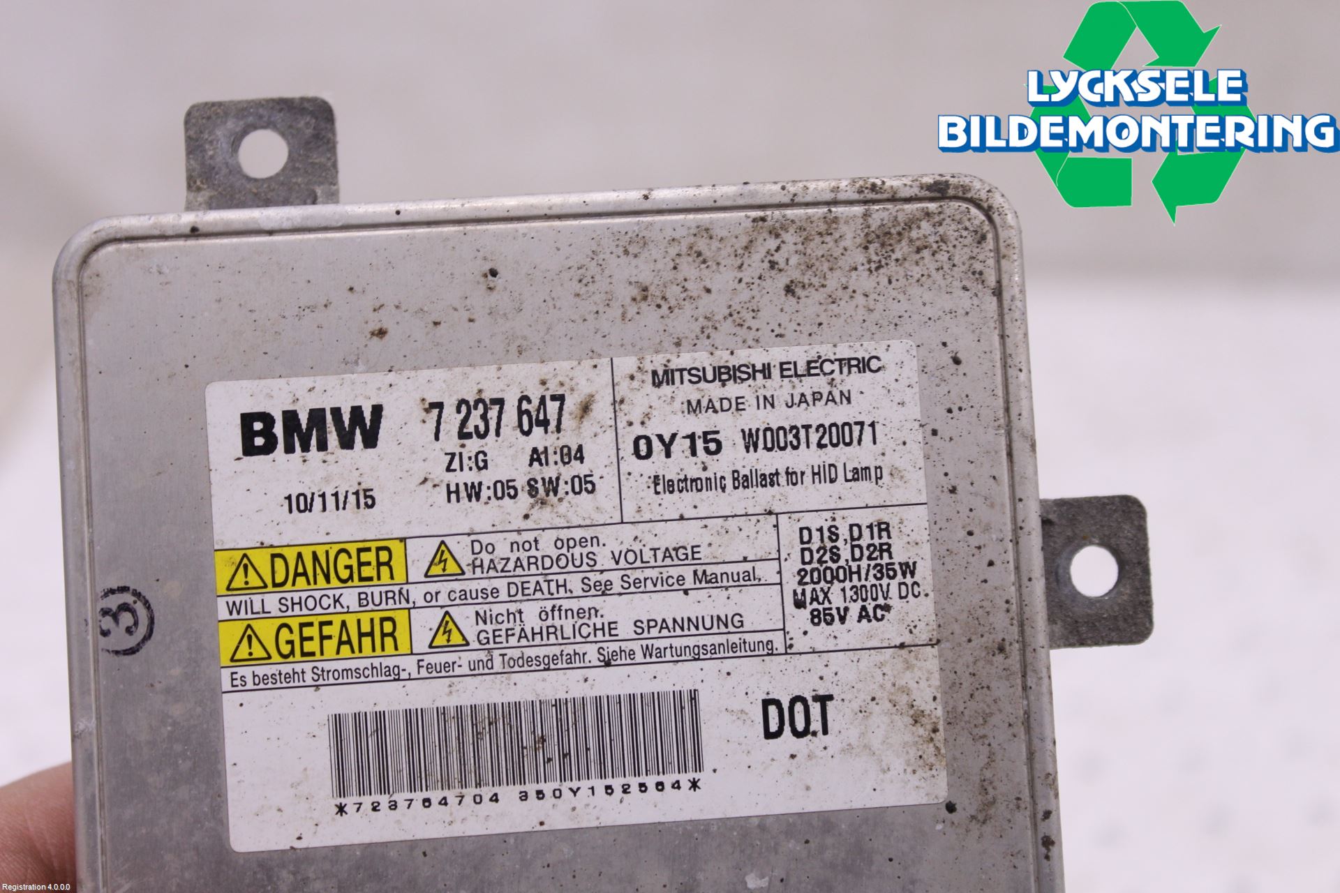 BMW X1 E84 10-15 Styrenhet Strålkastare
