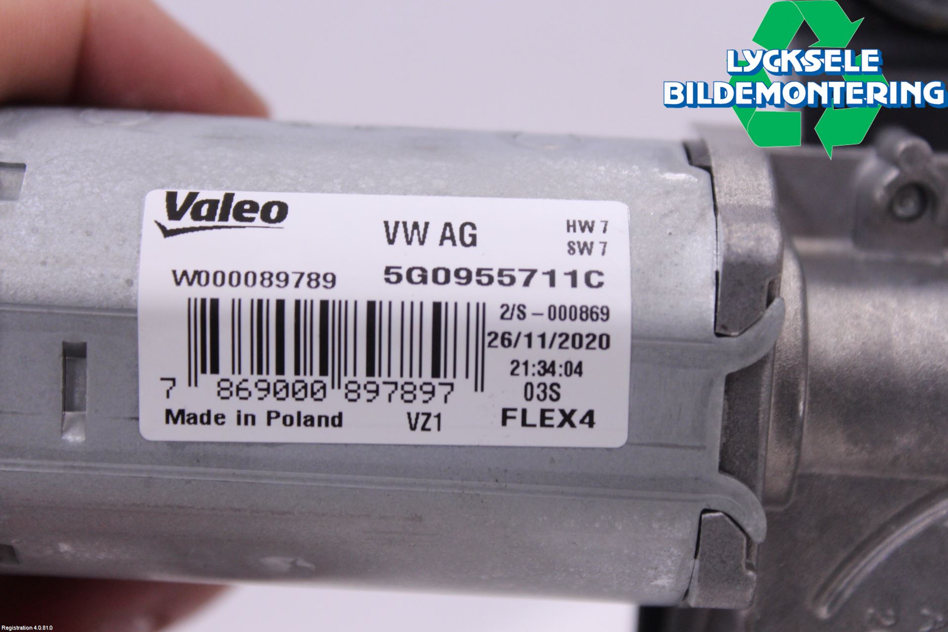 Volkswagen VW TOUAREG CR 18- Torkarmotor Baklucka