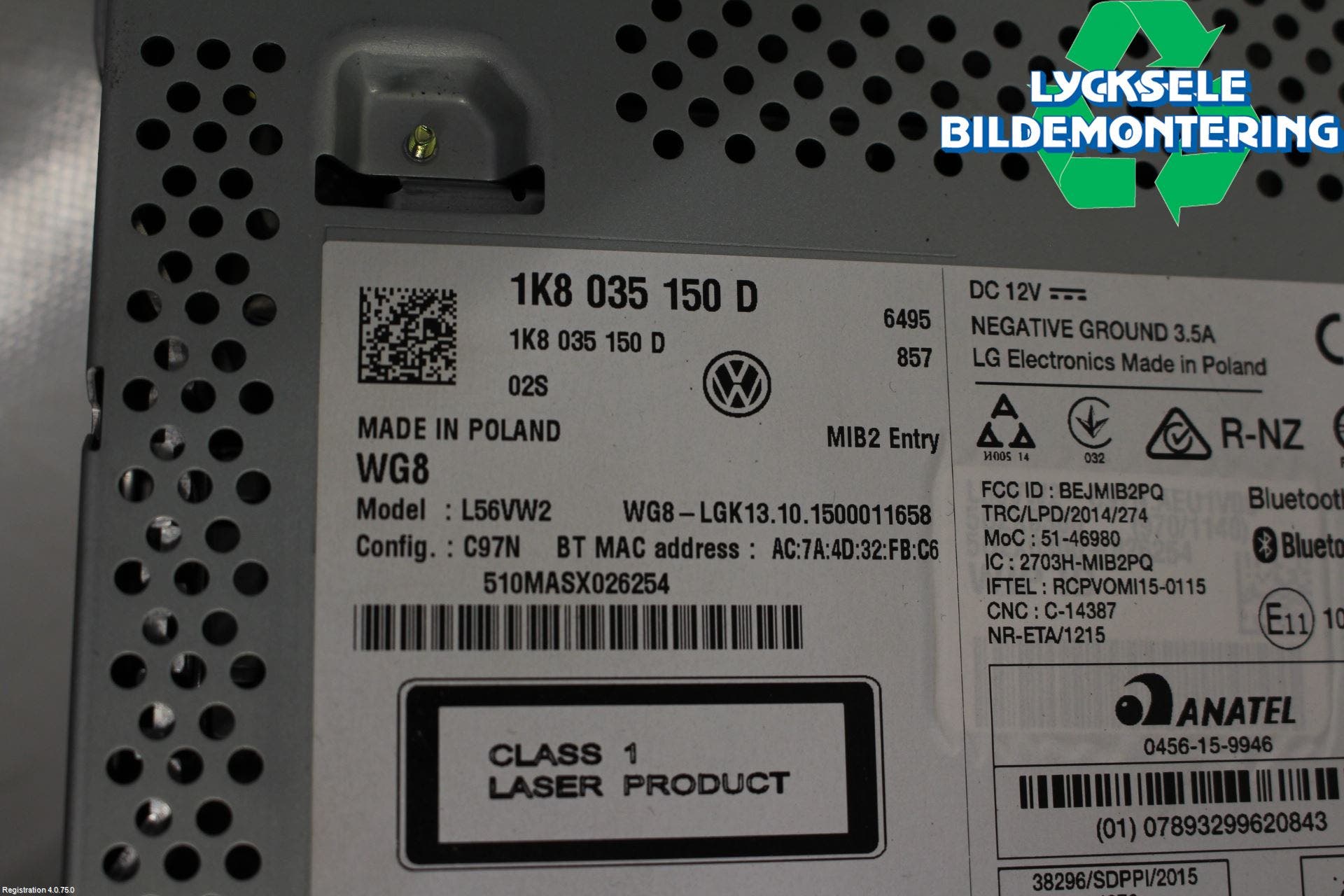 Volkswagen VW TRANSP/CARAVELLE (T6) 16-22 Cd Radio - Multimediapanel