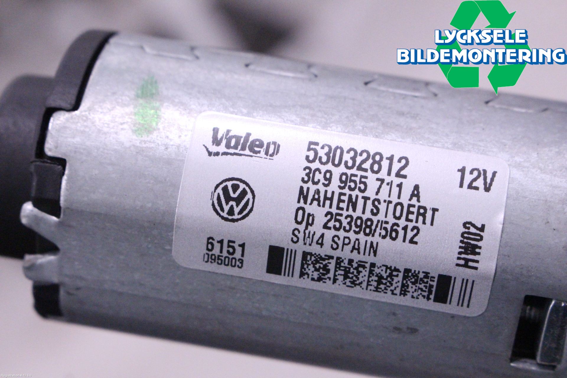 Volkswagen VW PASSAT 11-14 Torkarmotor Baklucka