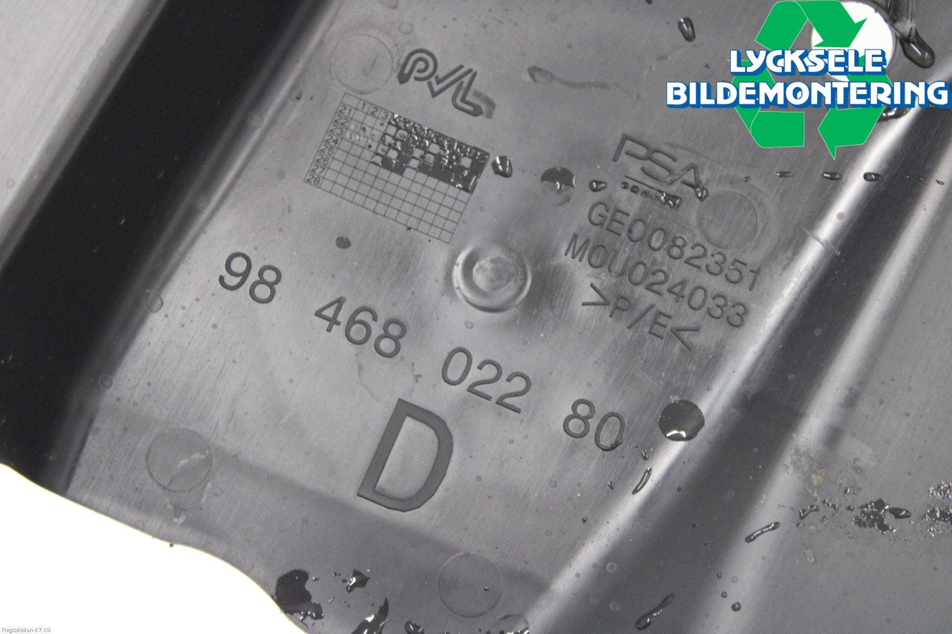 Peugeot 308/E-308 21- Hasplåt Plåt-Plast