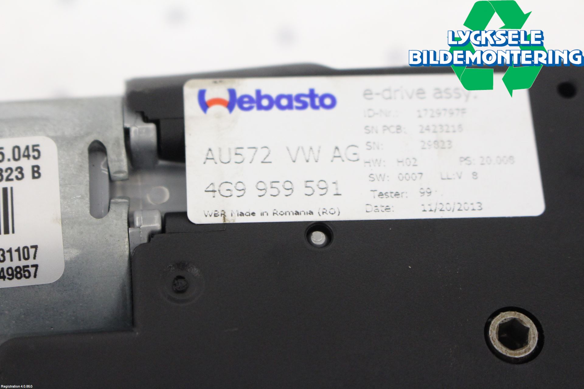 Audi A6/S6 4G 11-18 Taklucksmotor