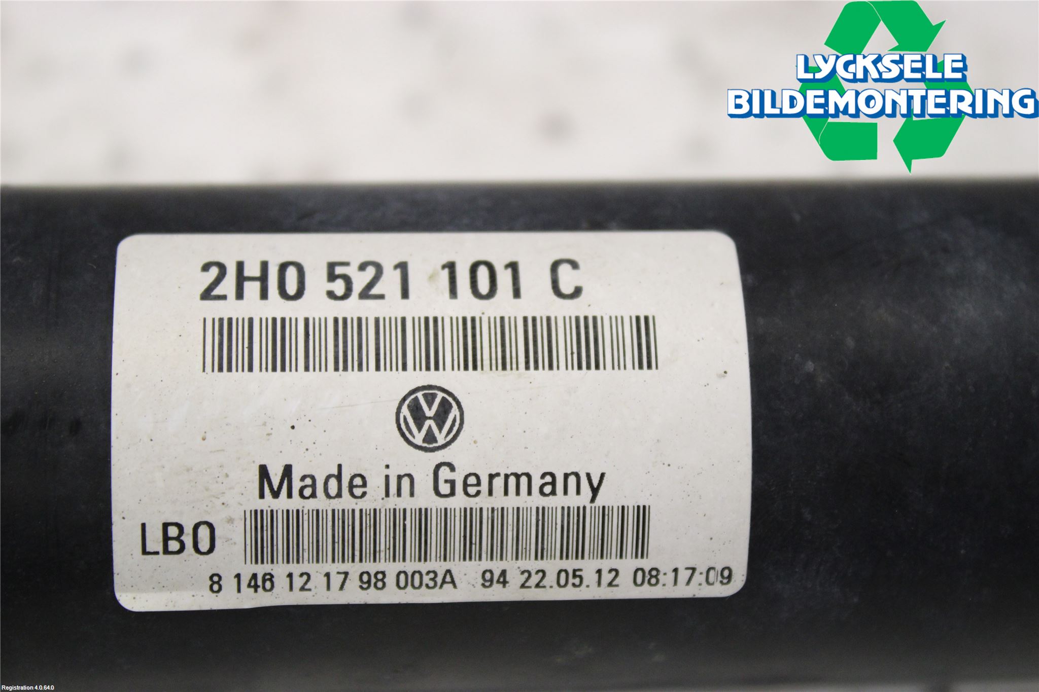 Volkswagen VW AMAROK 2H 10-22 Mellanaxel Främre 4Wd