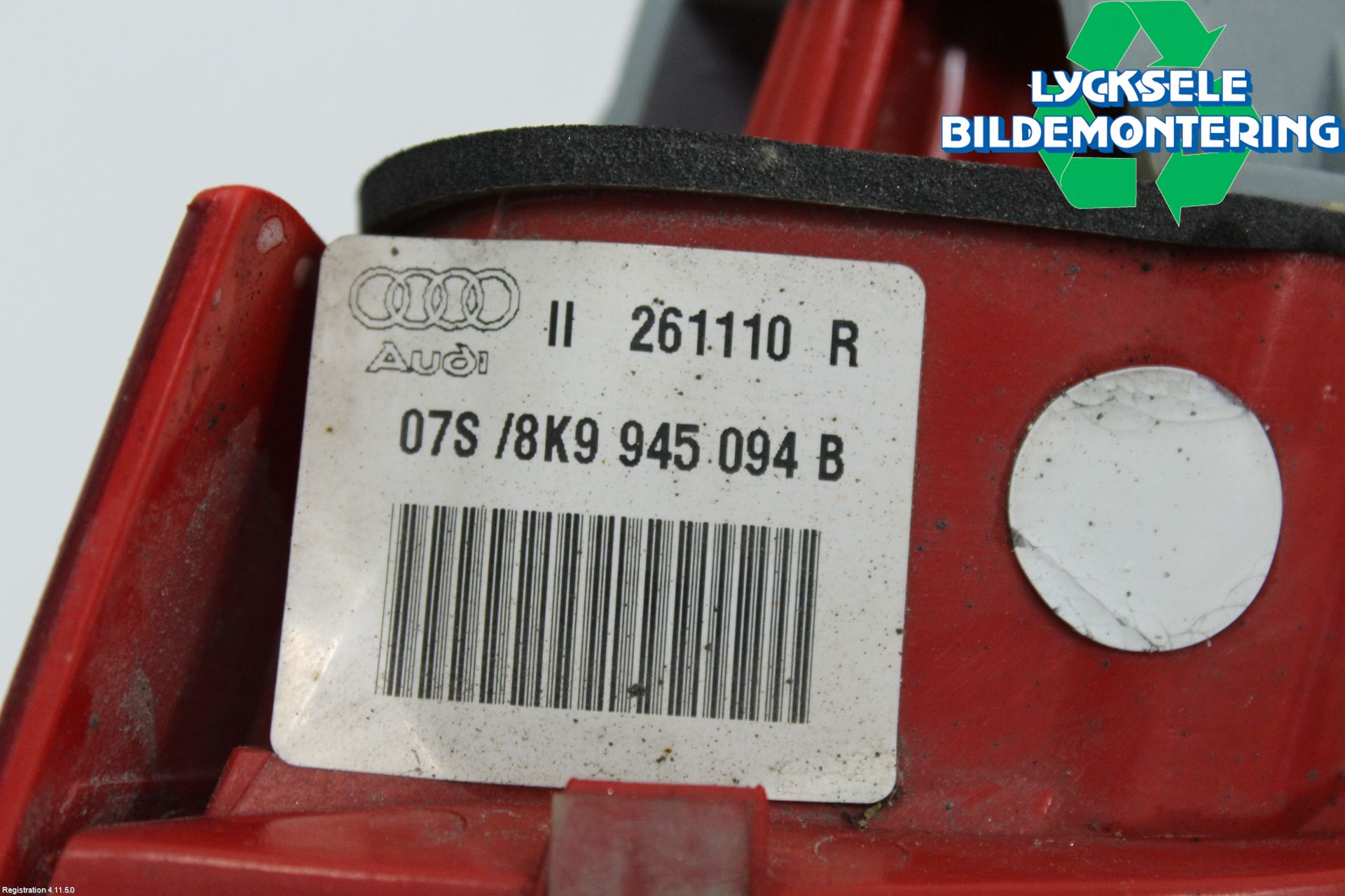 Audi A4/S4 08-11 Bakljus Lucka Hö