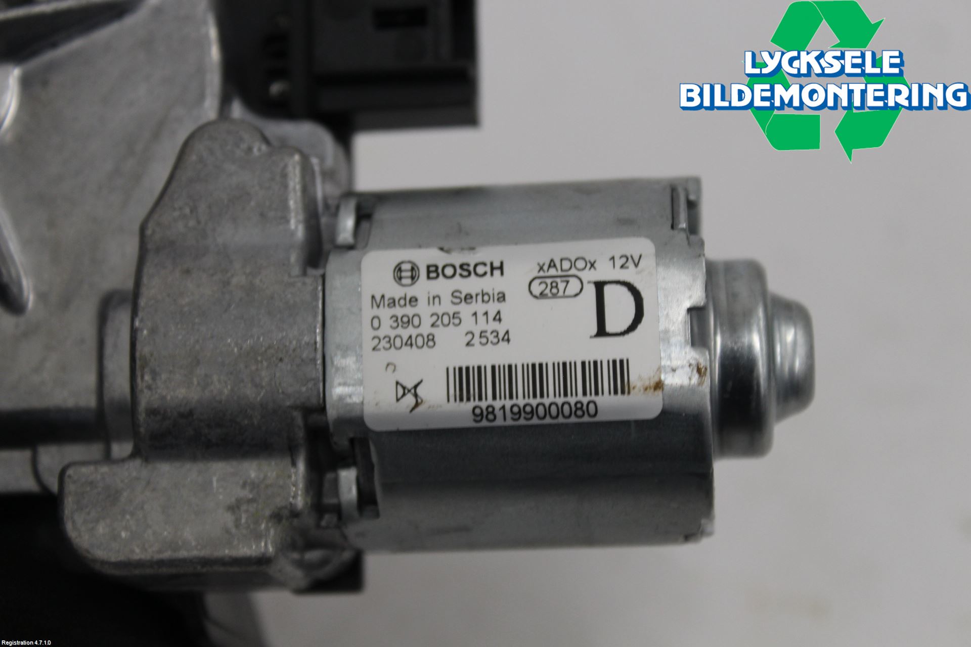 Peugeot 308/E-308 21- Torkarmotor Baklucka