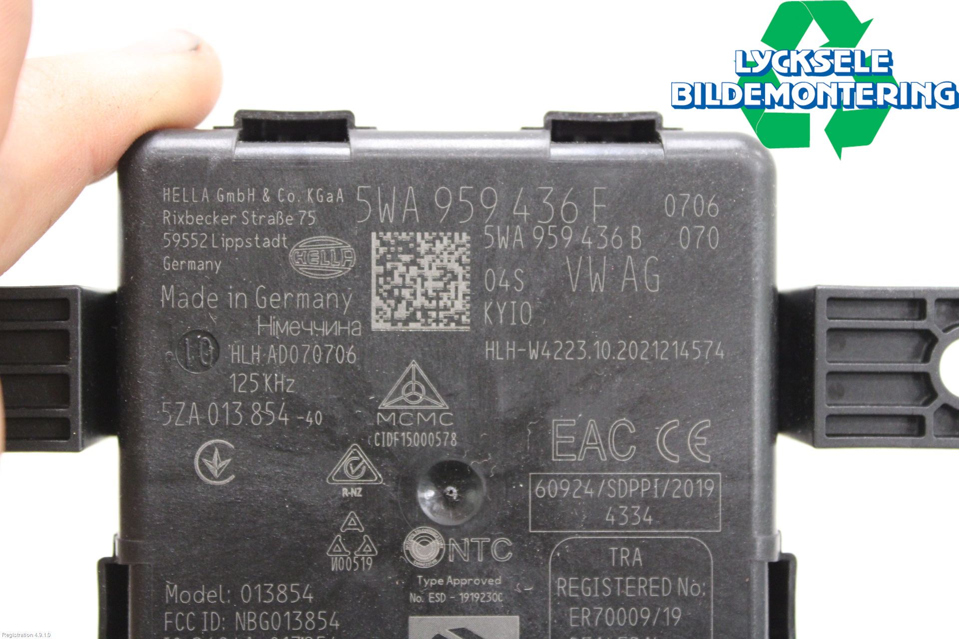 Volkswagen VW ID.3 21- Styrenhet Nyckellöst System