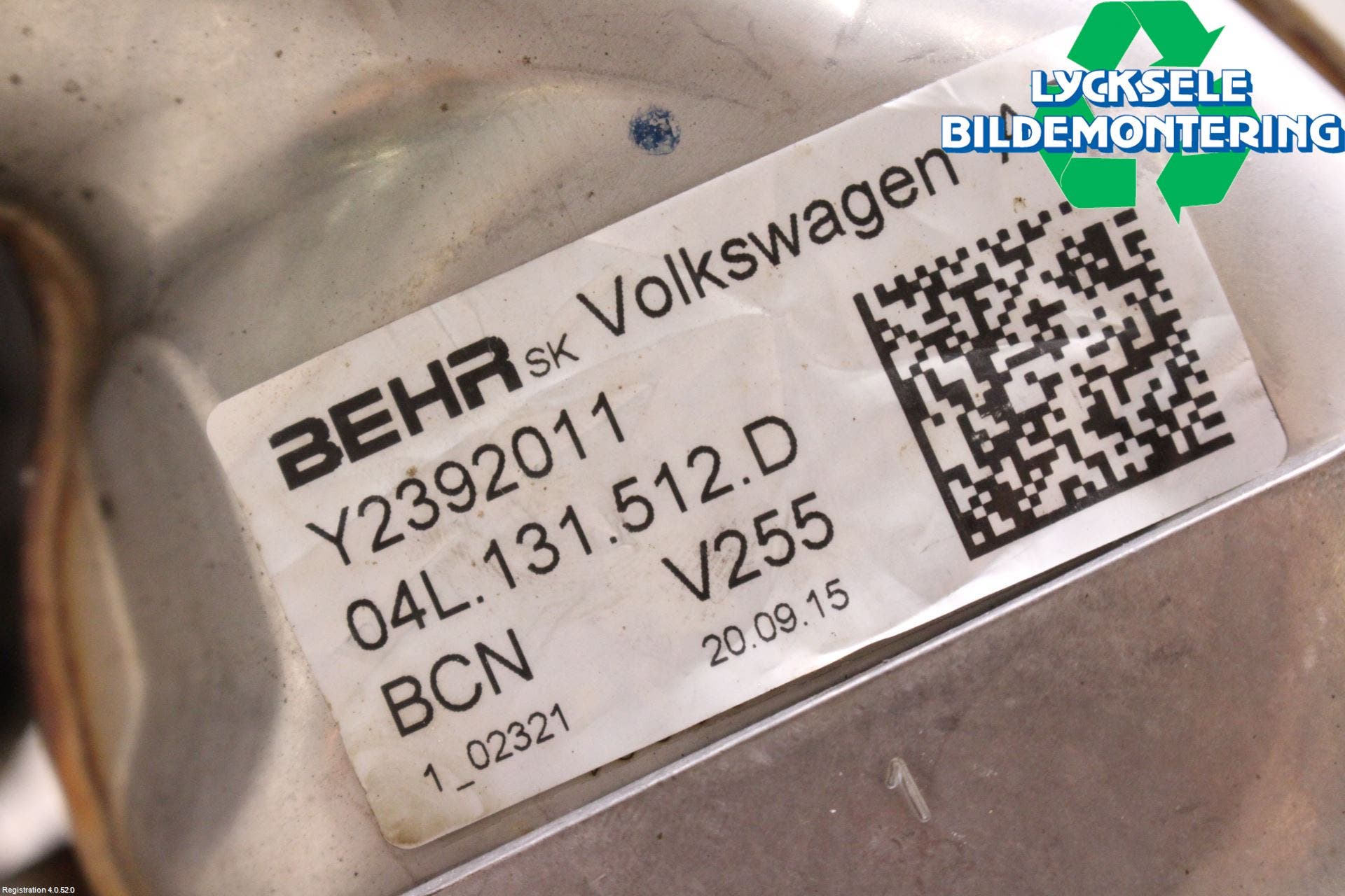 Volkswagen VW PASSAT 15-19 Avgaskylare