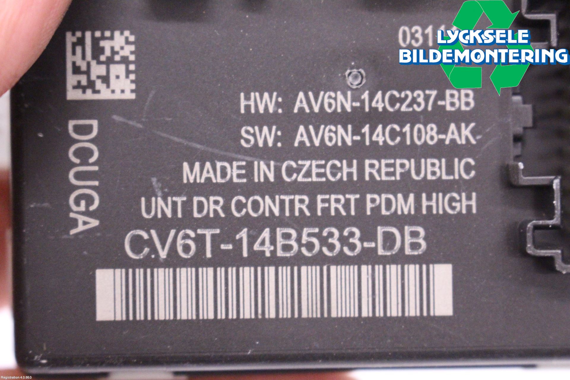 Ford KUGA 13-16 Styrenhet Dörr