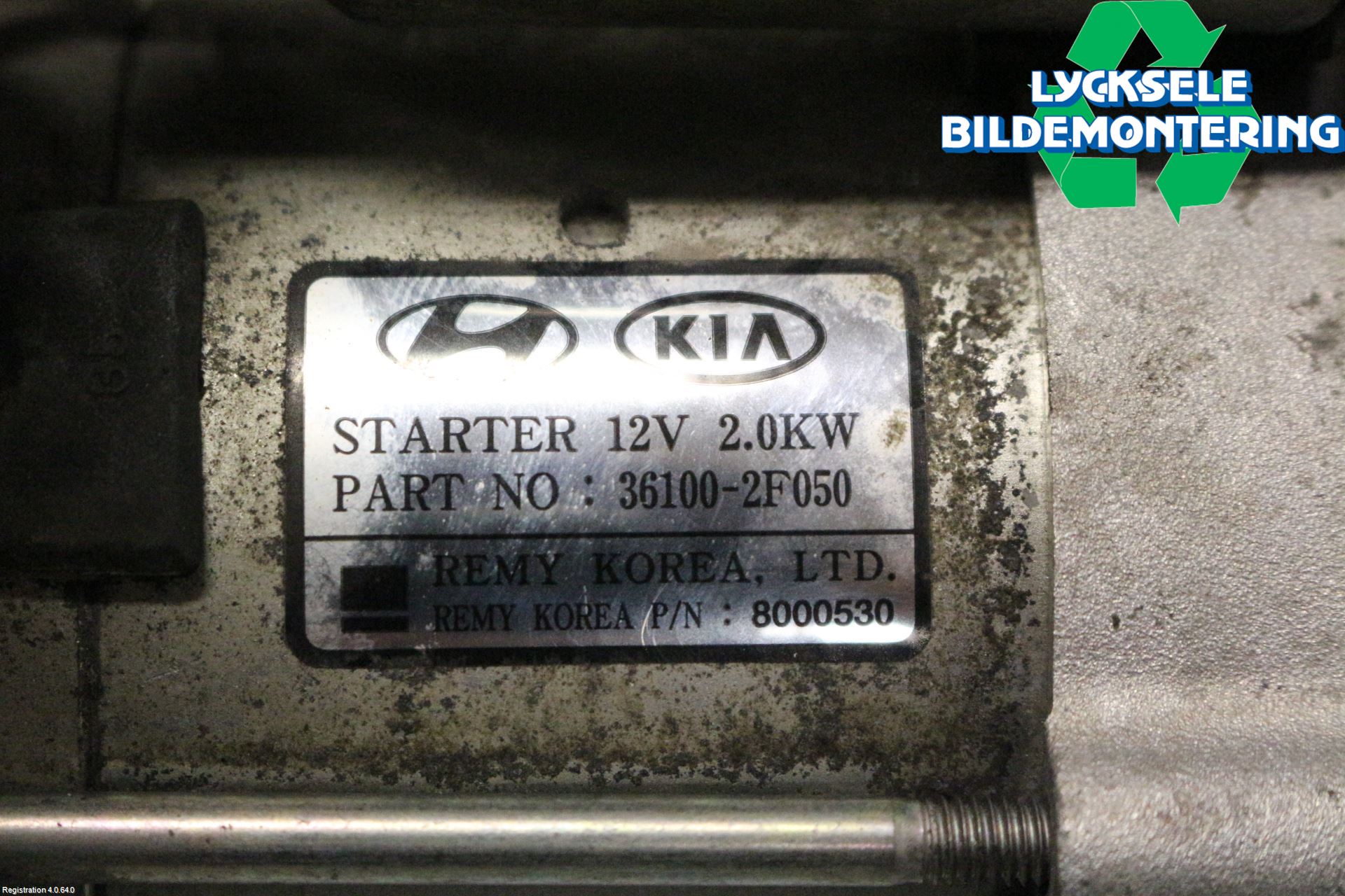 Kia SPORTAGE (SL) 11-15 Startmotor Diesel