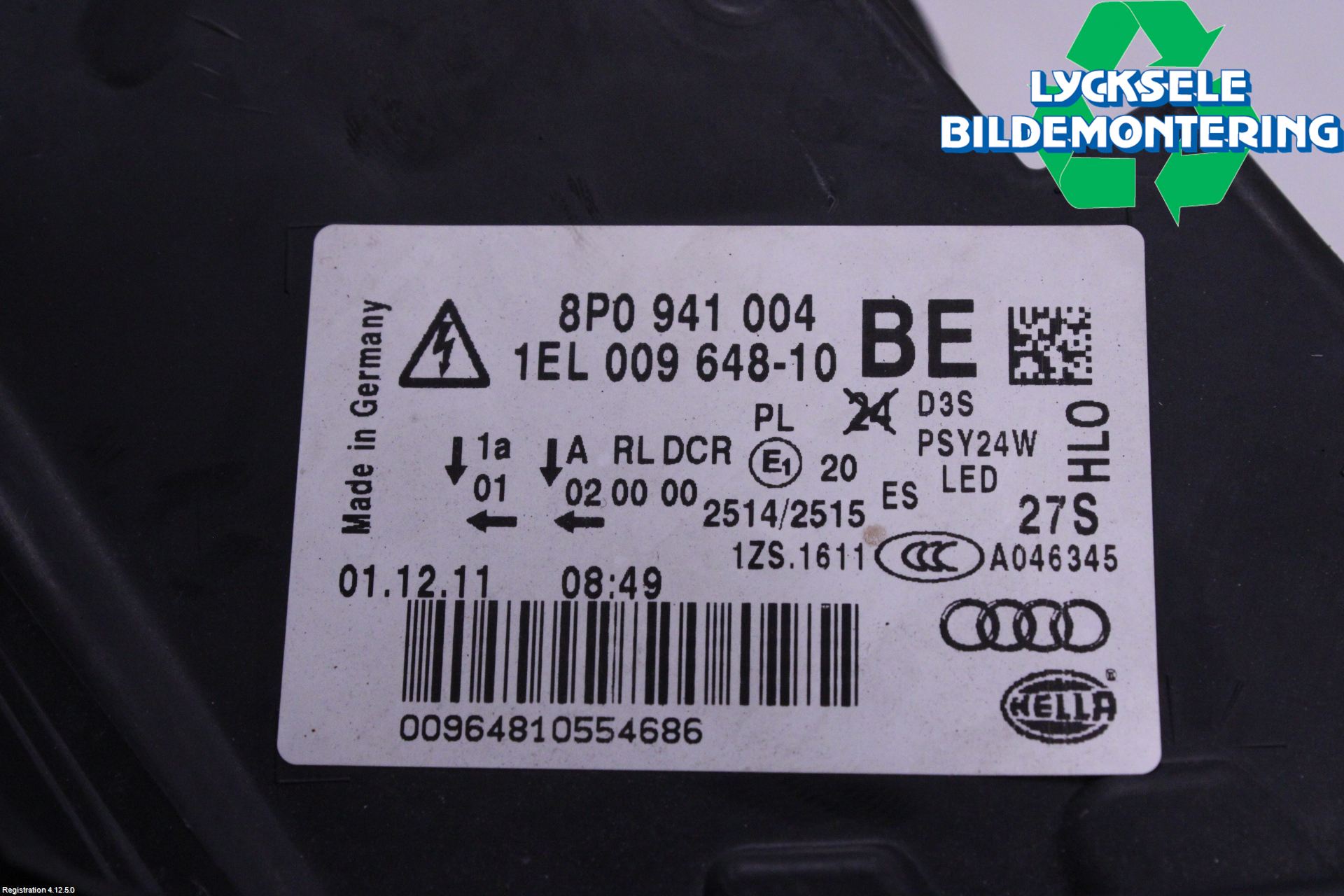 Audi A3/S3 05-13 Strålkastare Höger