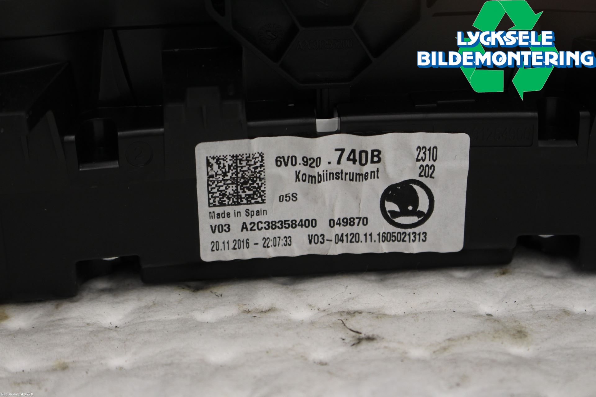 Skoda FABIA 15-21 Instrument Komb