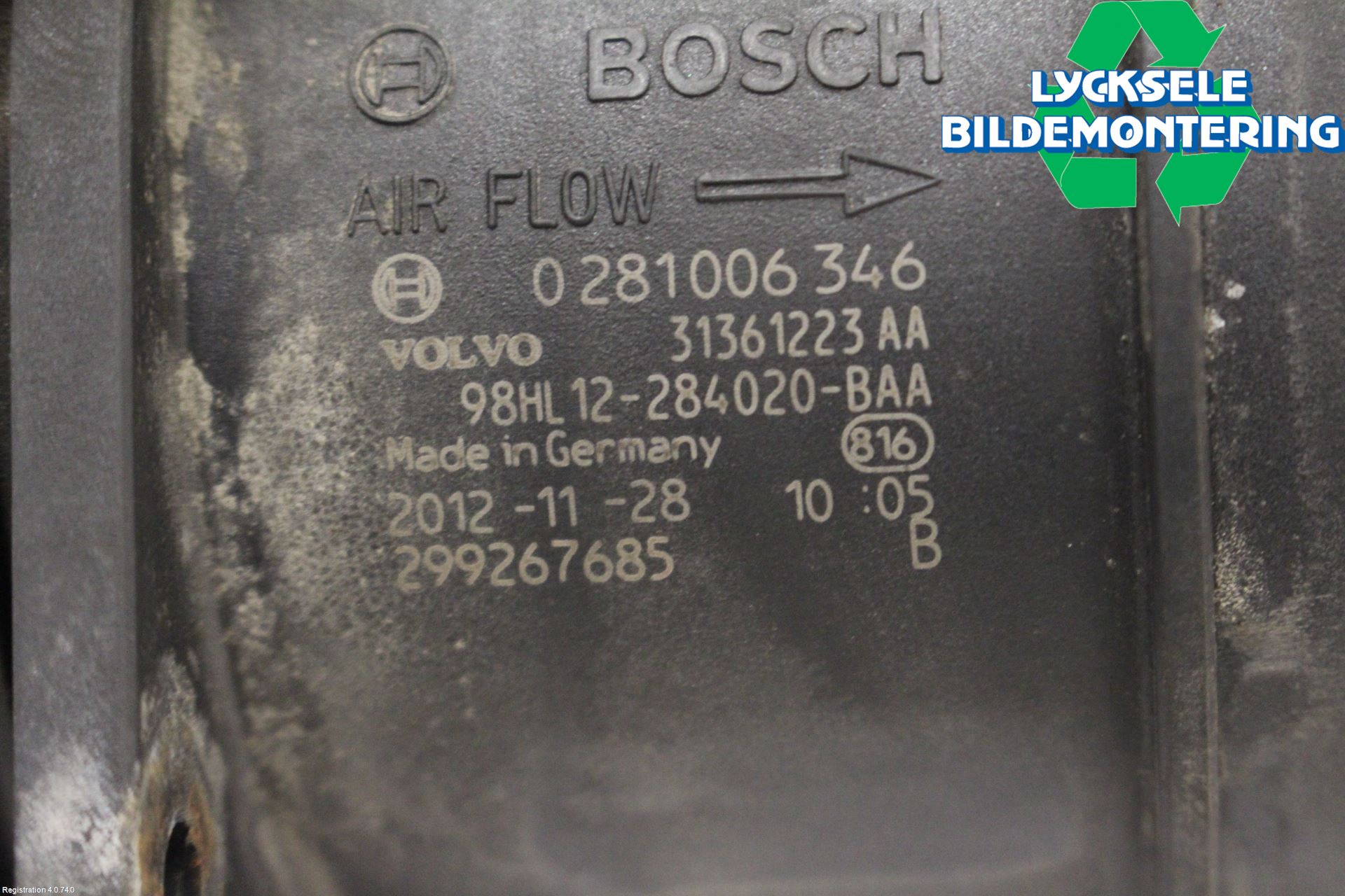 Volvo XC60 09-13 Injluftmassamätare